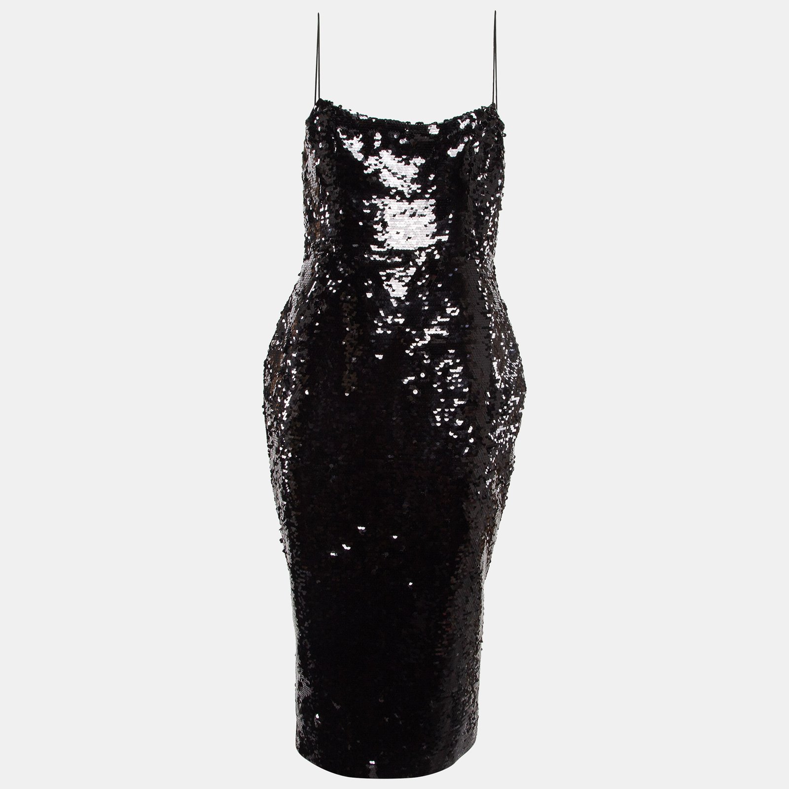 Alex Perry Black Sequin Sleeveless Dress M