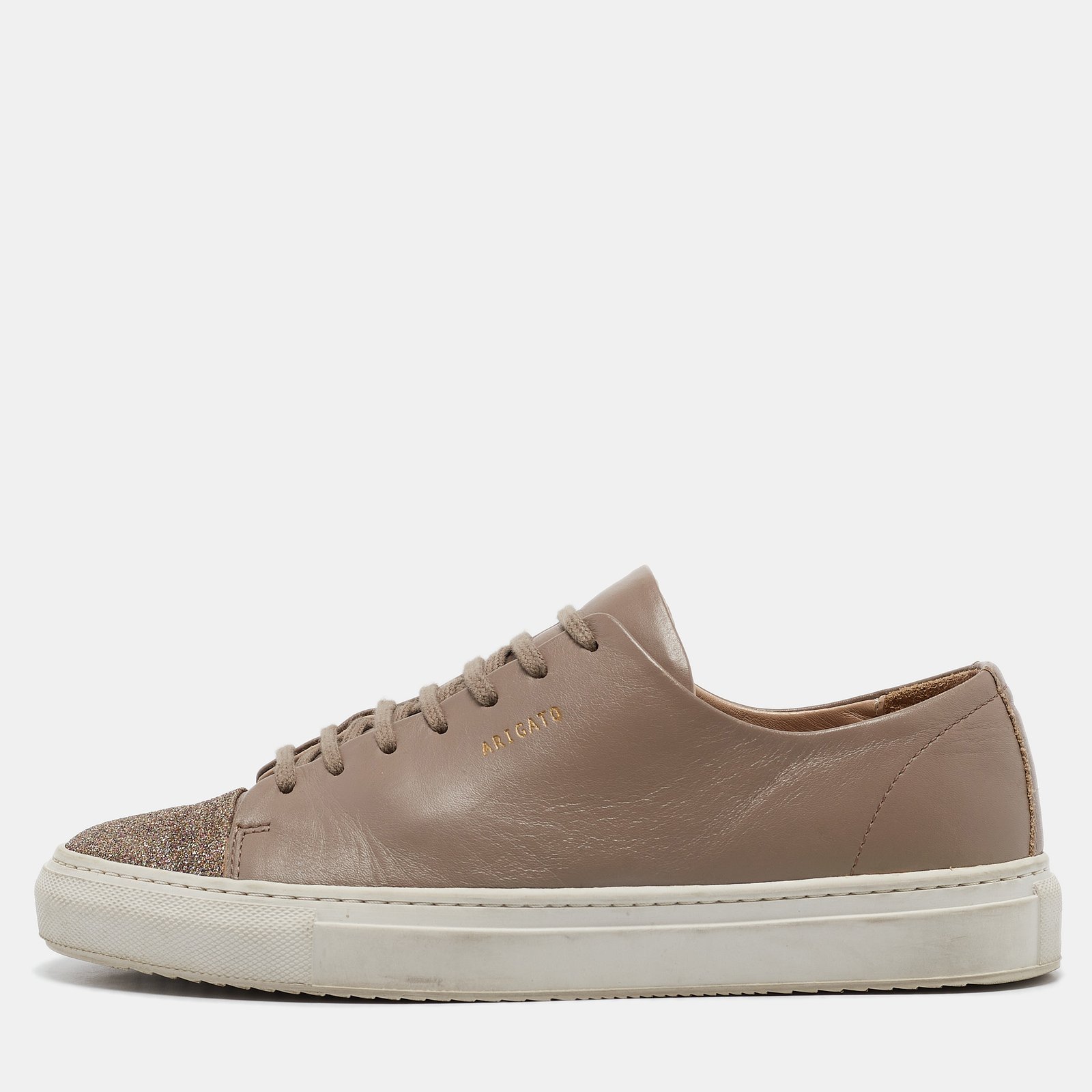 Axel Arigato Beige Leather Lace Up Sneakers Size 40