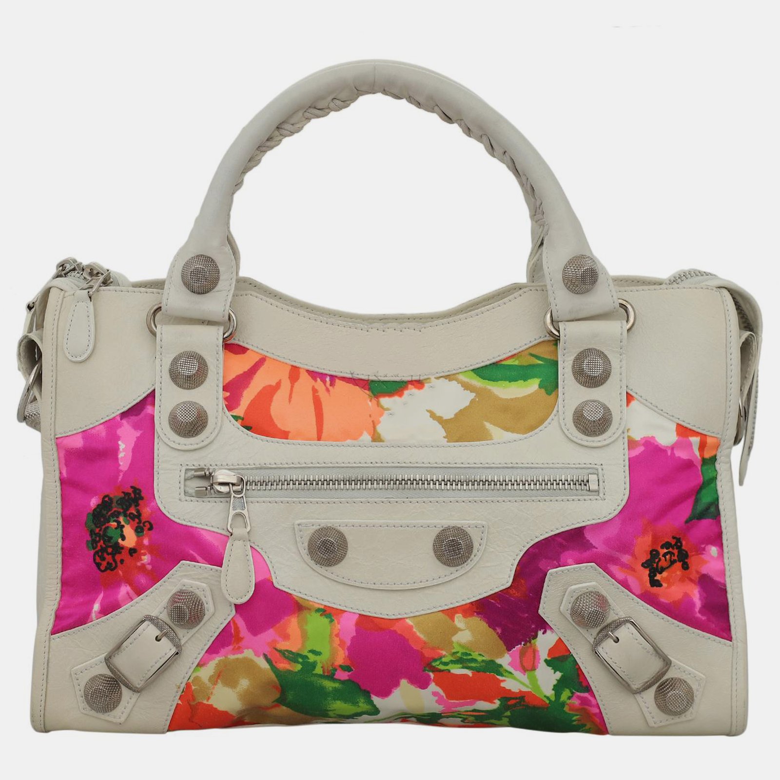 Balenciaga Floral Satin Leather GSH City Bag