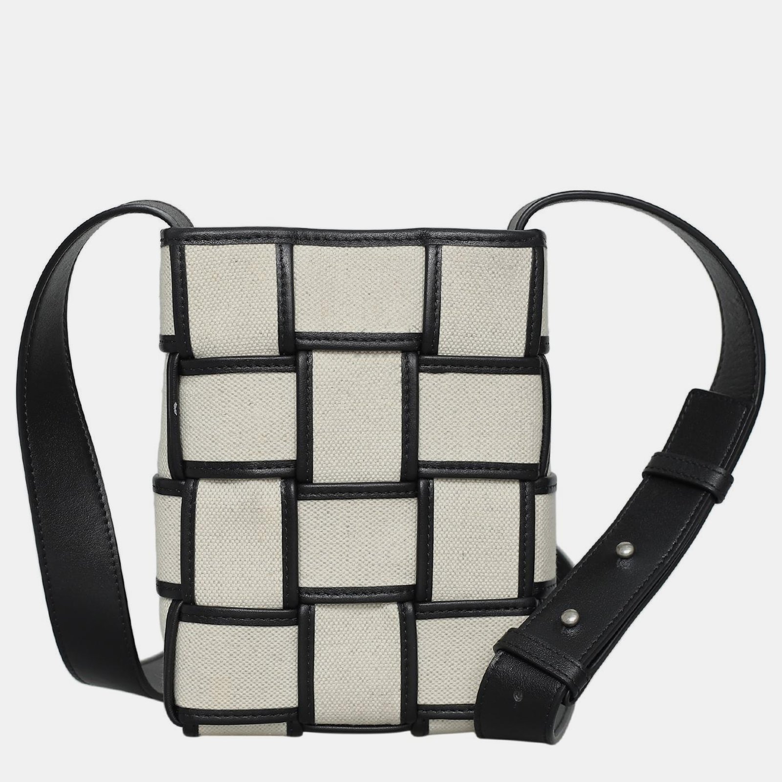 Bottega Veneta Canvas Intrecciato Cassete Crossbody Bag