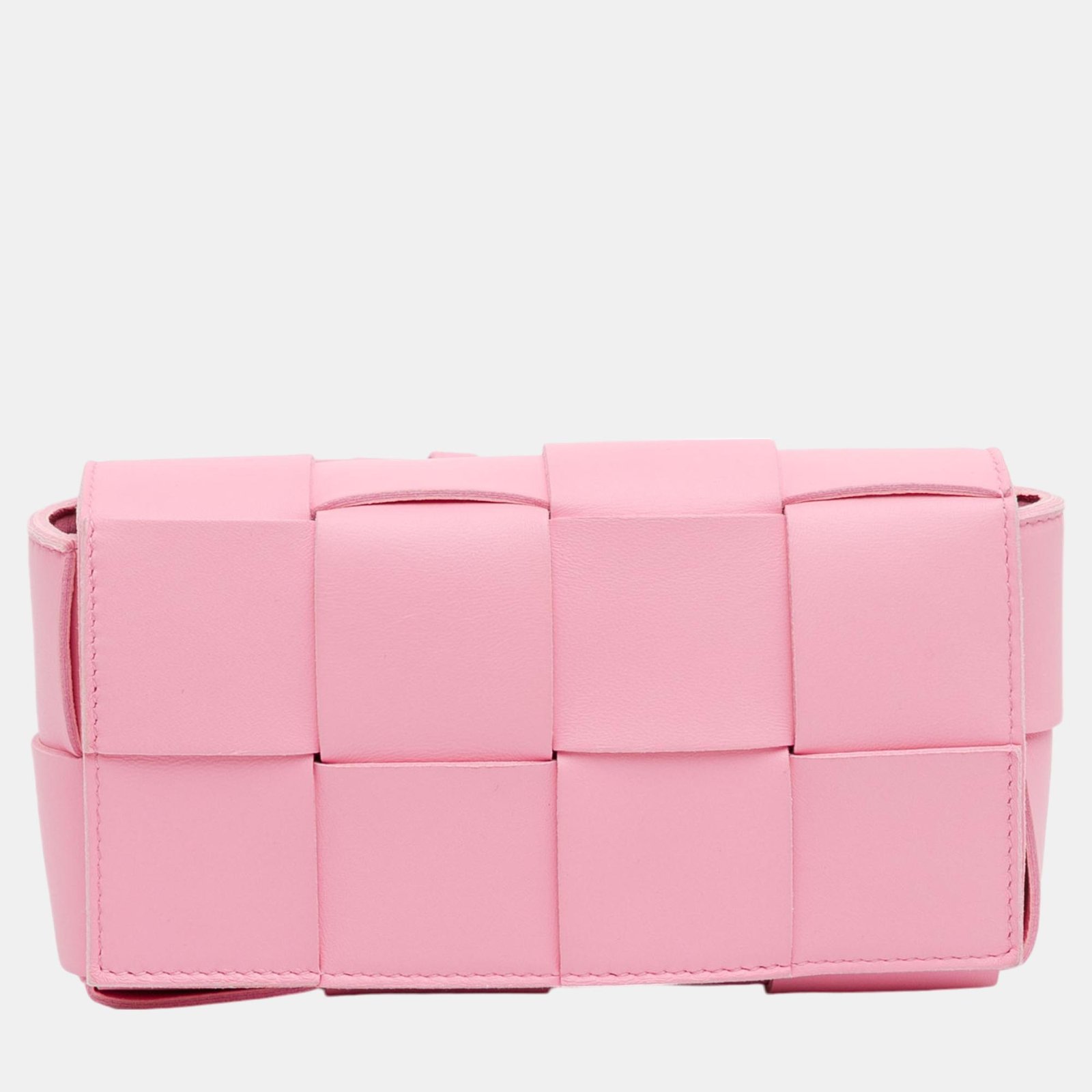 Bottega Veneta Pink Intrecciato Cassette Belt Bag