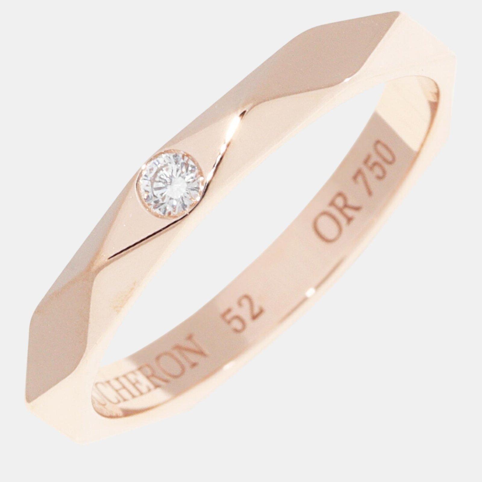 Boucheron 18K Pink Gold Diamond Ring #52