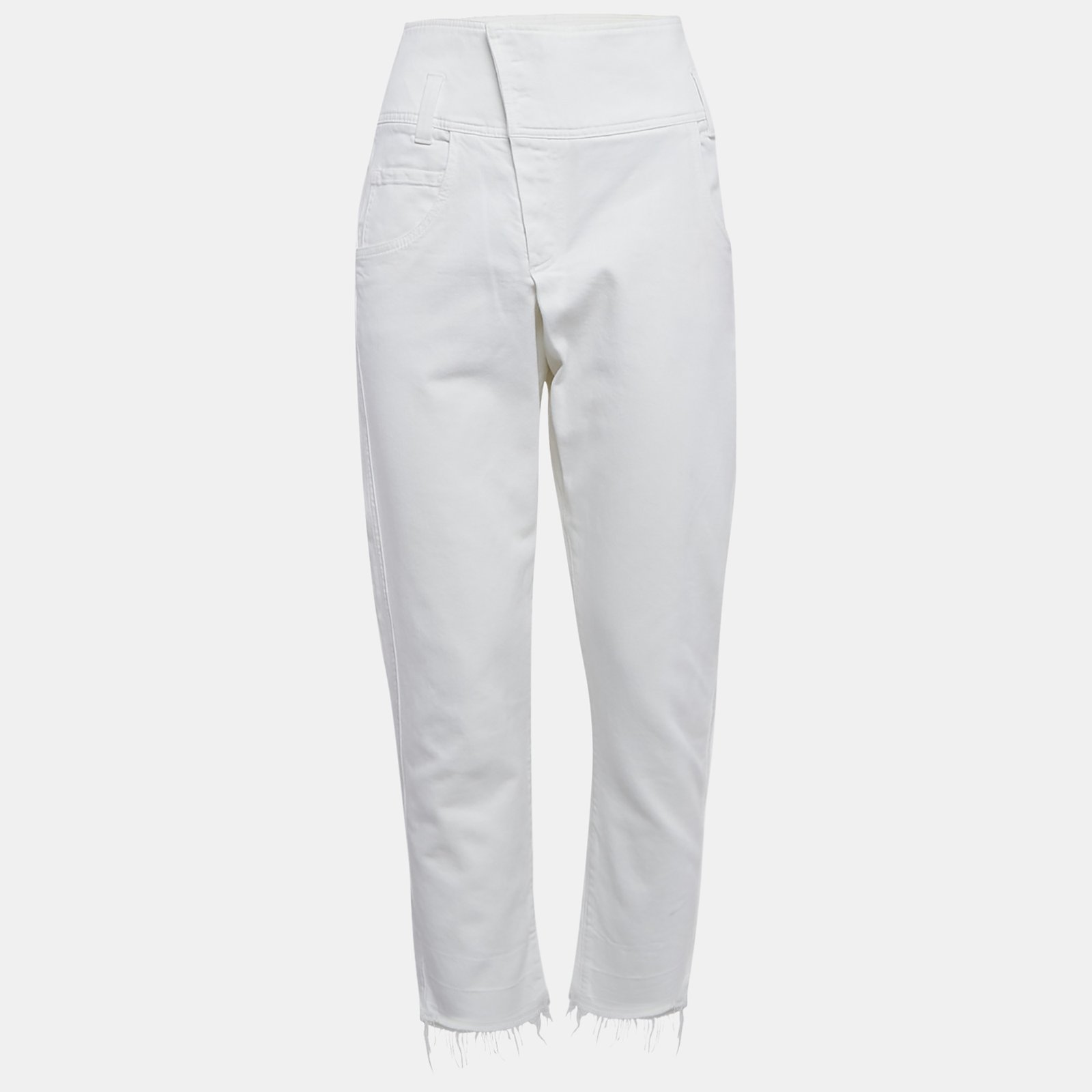 Brunello Cucinelli White Denim Raw Edge Detail Jeans S Waist  31"