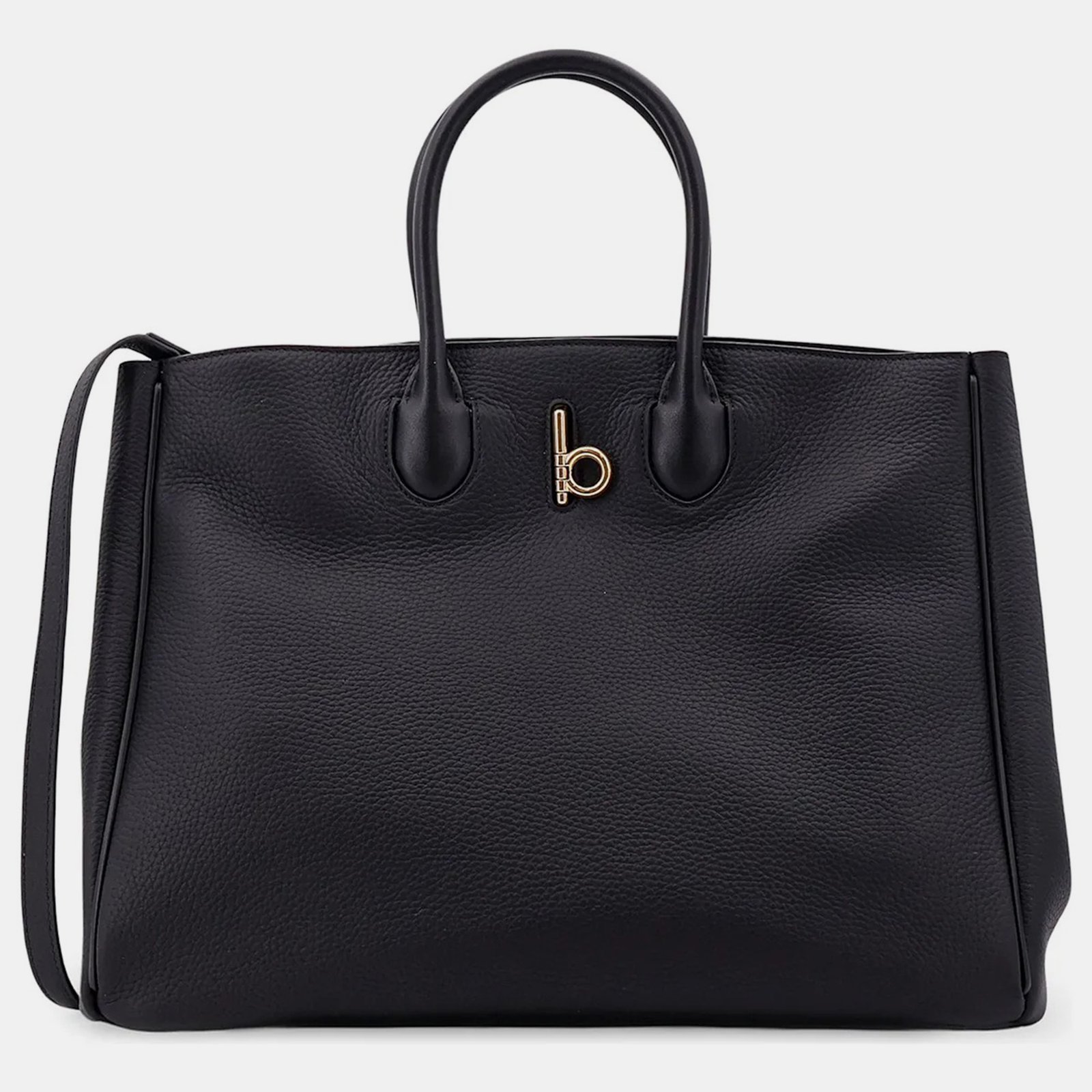 Burberry Black Leather Medium Rocking Horse Handbag