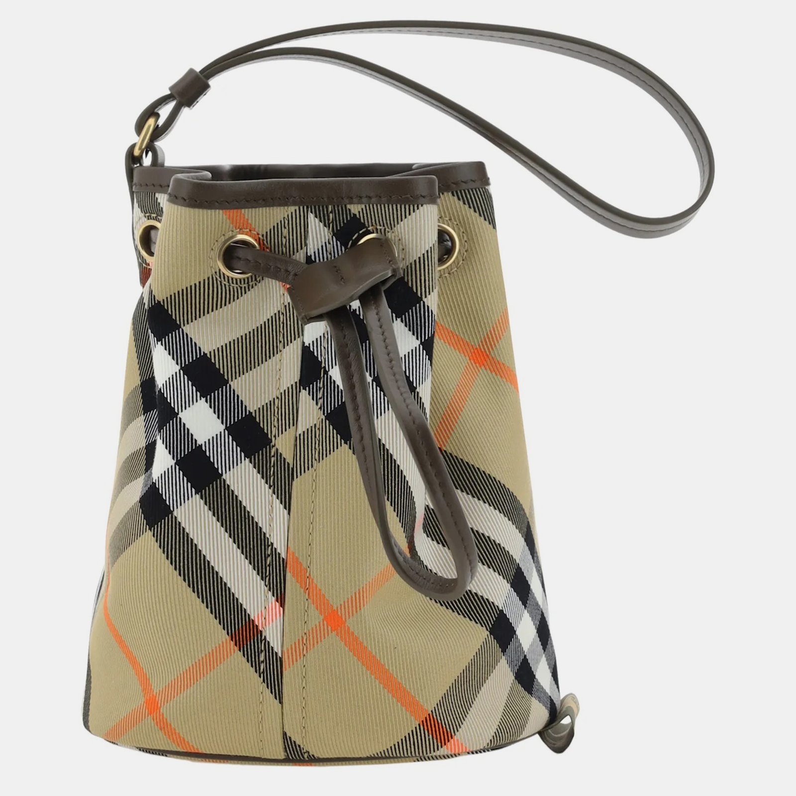 Burberry Brown Check Canvas Clutch Bag