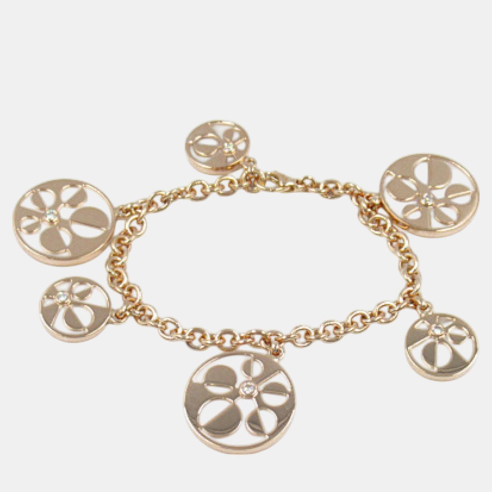 Bvlgari 18k Pink Gold Diamond Shell Bracelet