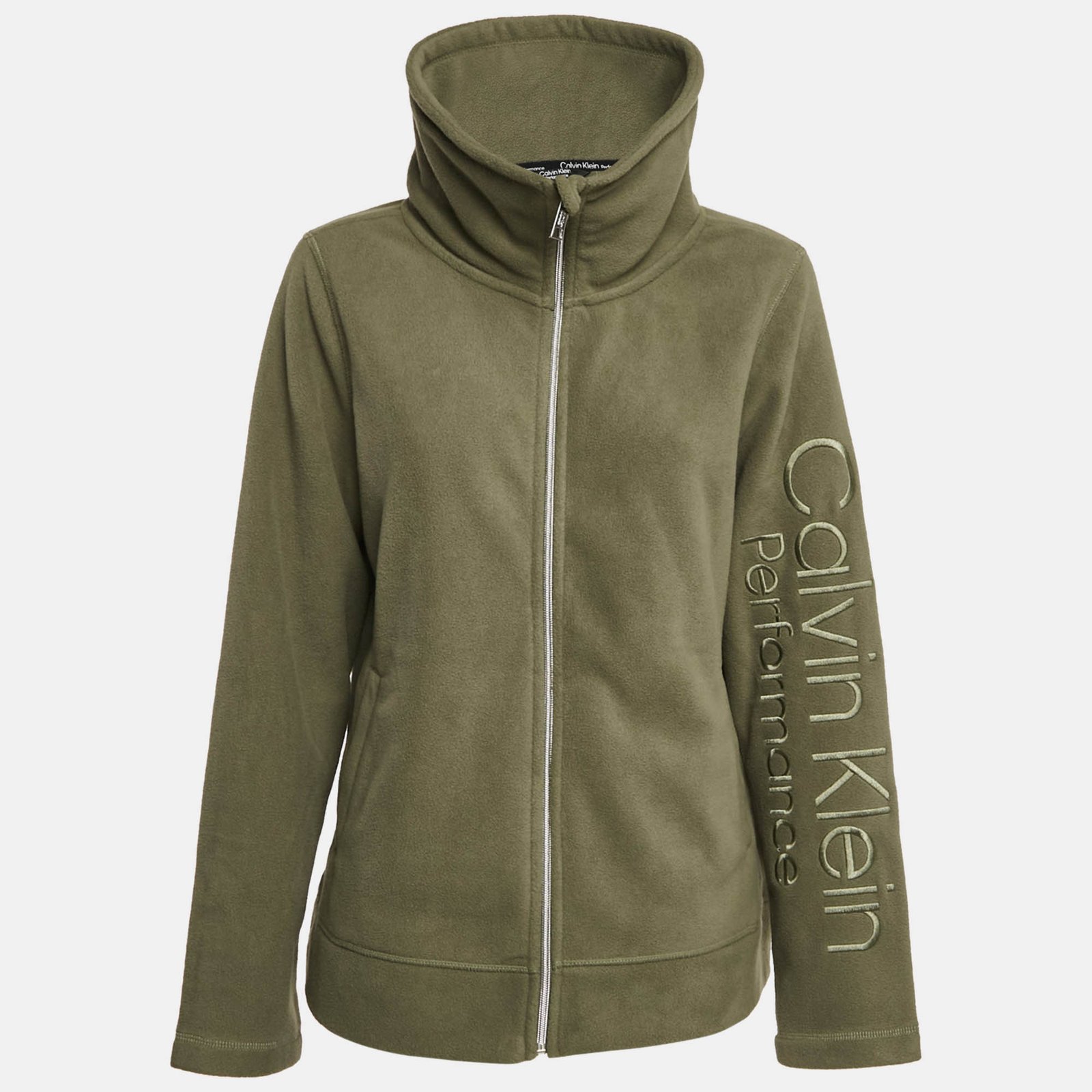 Calvin Klein Green Synthetic Fleece Performance Jacket XL