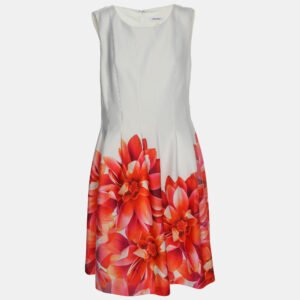 Calvin Klein Multicolor Floral Print Jersey Midi Dress XL