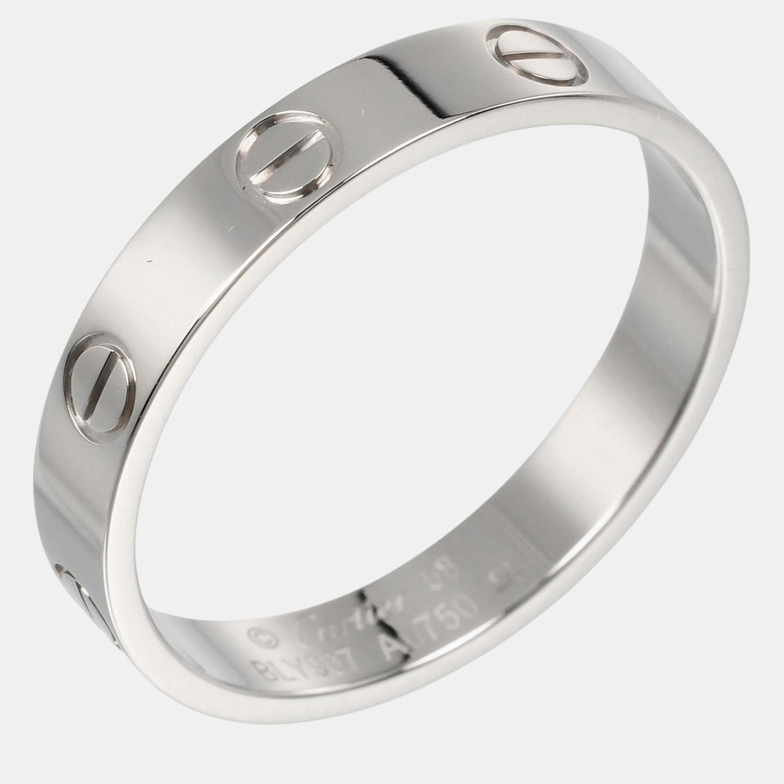 Cartier Mini Love Wedding Ring 18K  White Gold EU 58