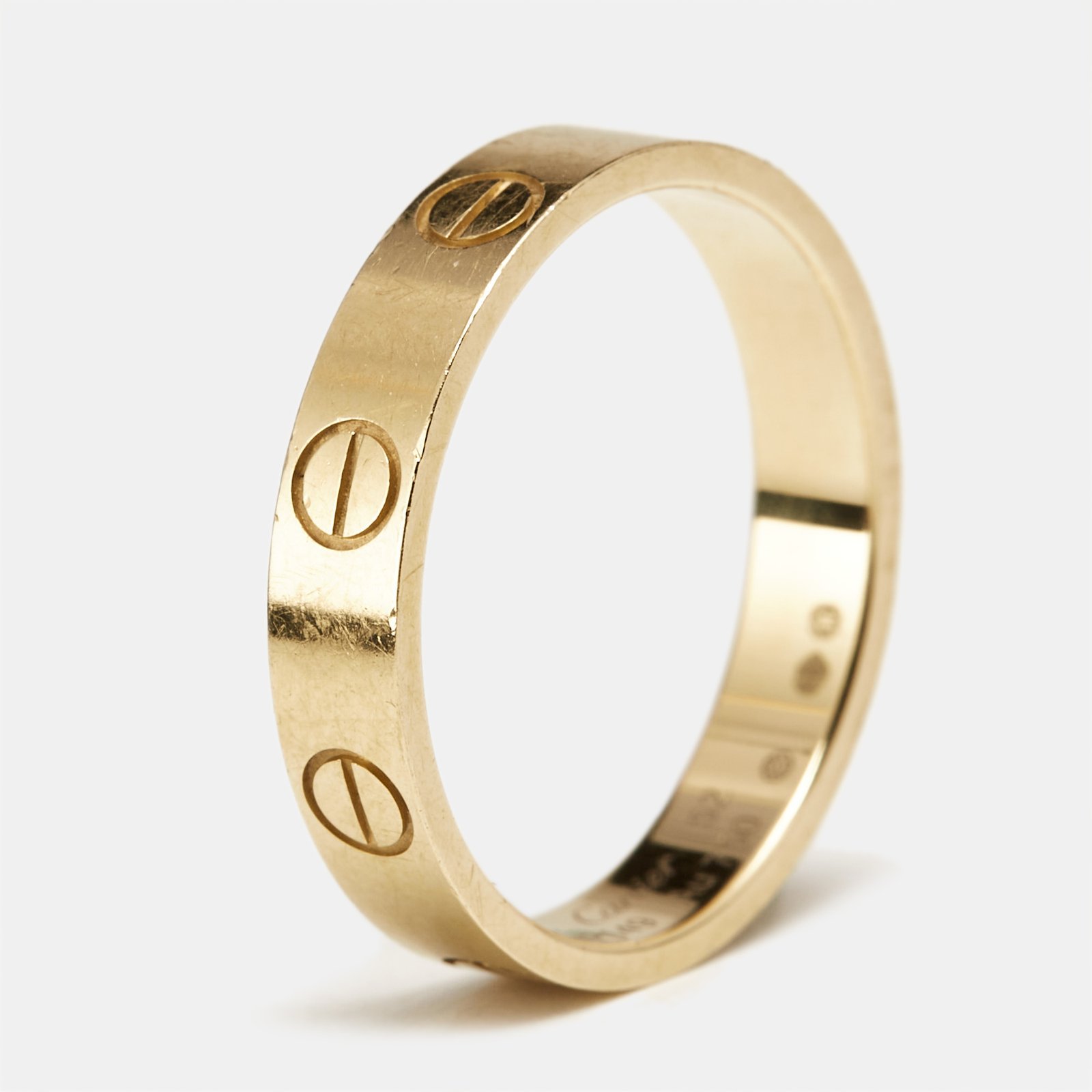 Cartier Love 18k Yellow Gold Wedding Band Ring Size 52