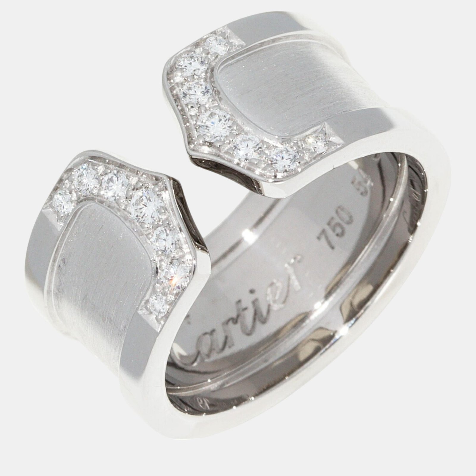 Cartier 18K WG Diamond Ring B40441 White Metal