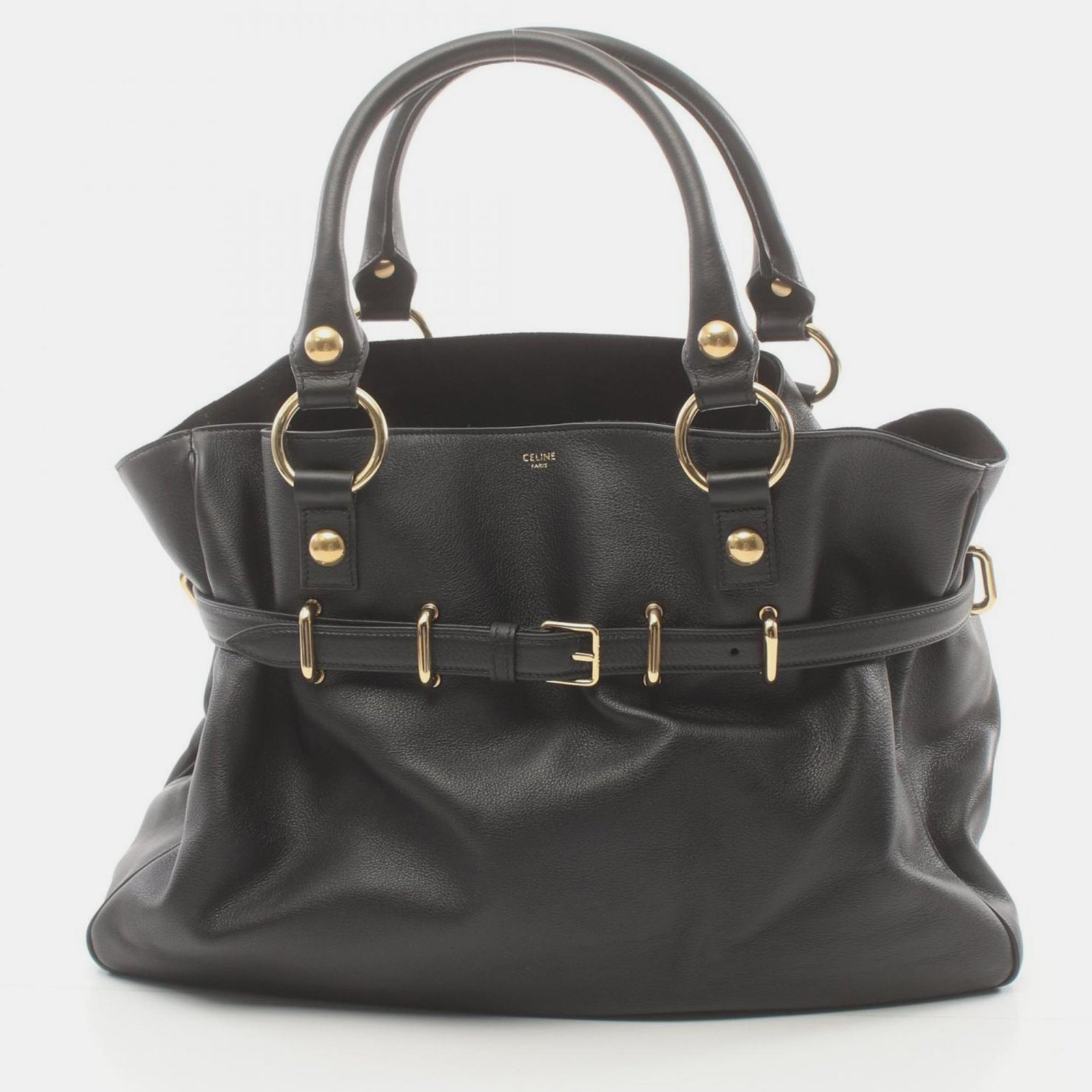 Celine Anita Leather Black Tote Bag