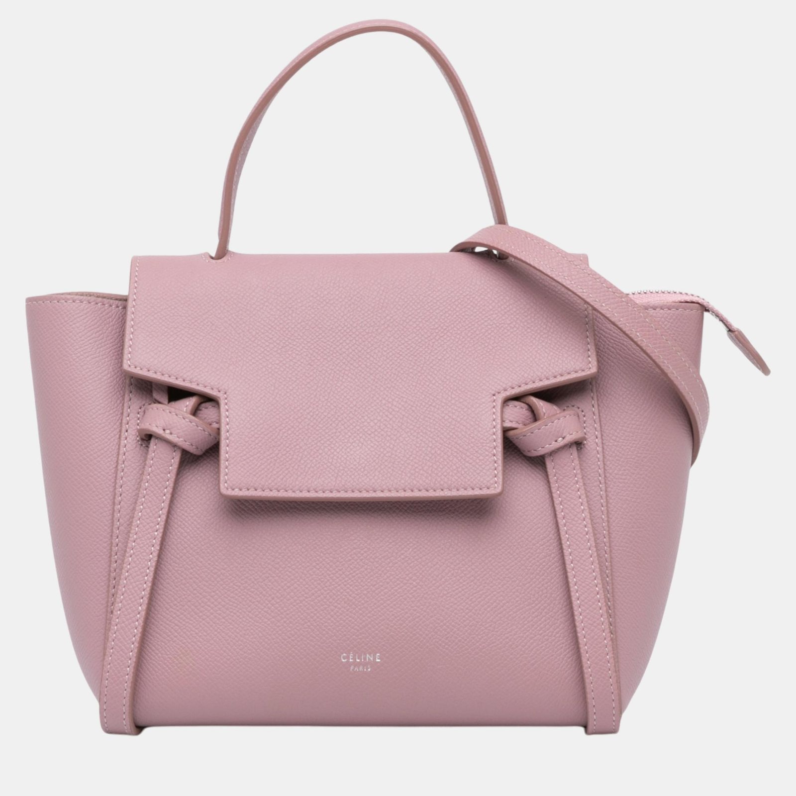 Celine Pink Nano Leather Belt Satchel