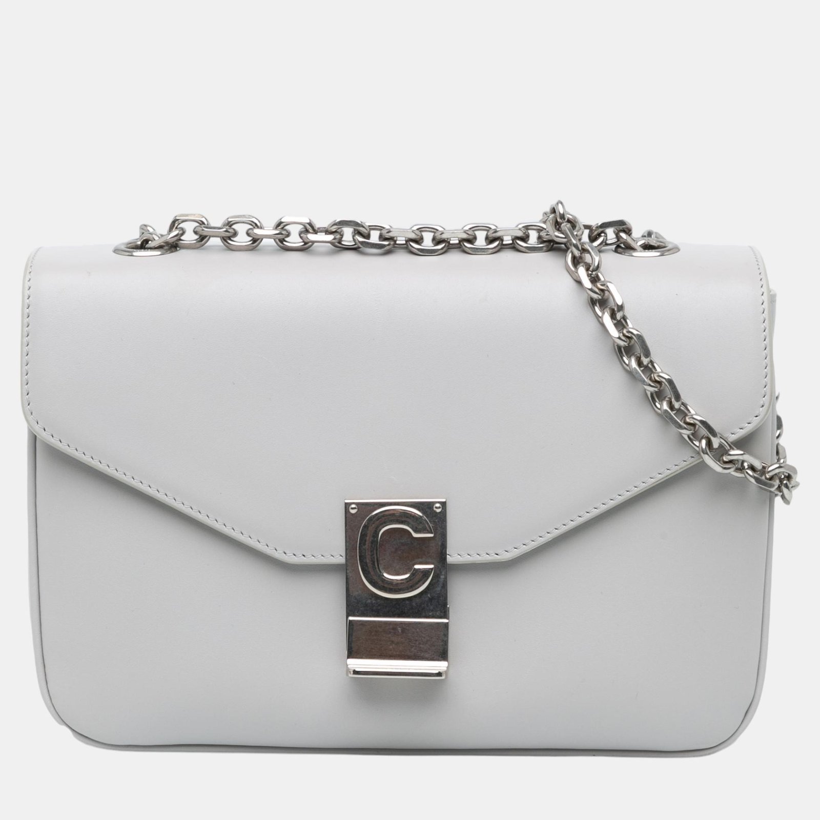 Celine White Medium Leather C Bag