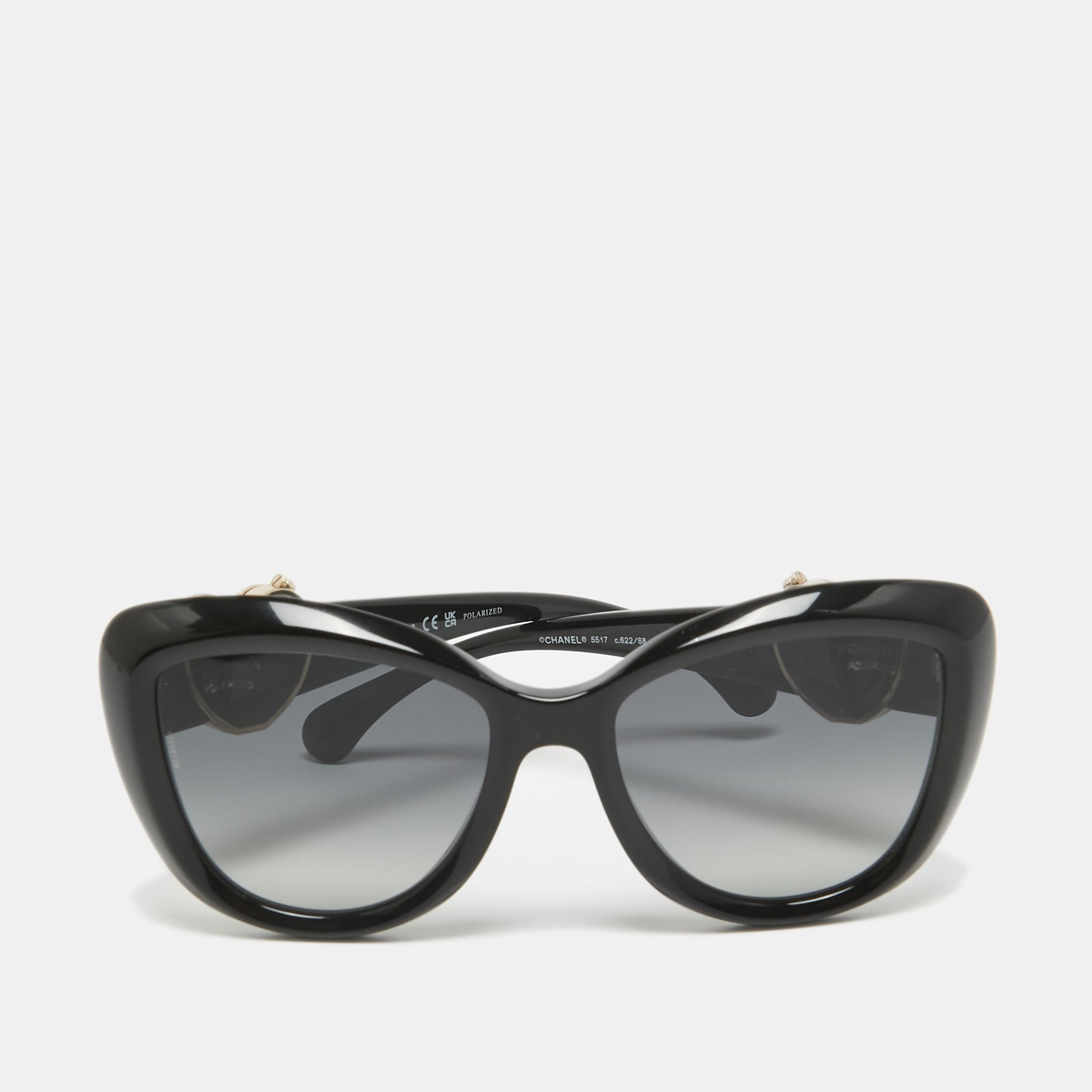Chanel Black Gradient 5517 CC Heart Butterfly Sunglasses