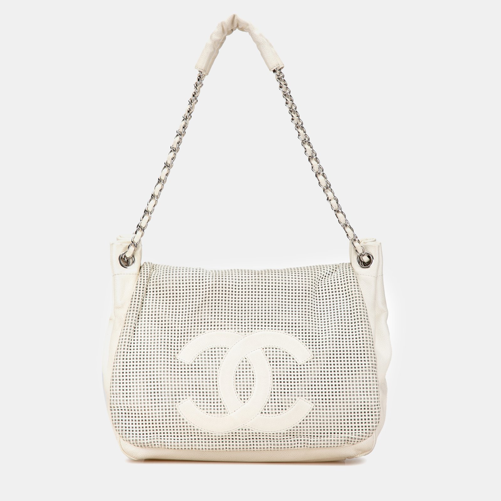 Chanel Caviar Perforated Hollywood Accordion Flap Bag