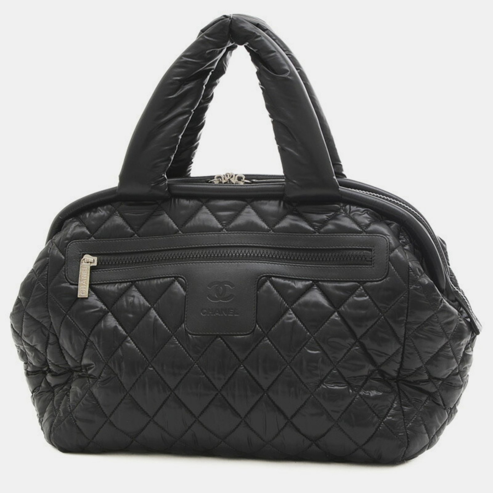 Chanel Black Nylon Coco Cocoon Boston Bag