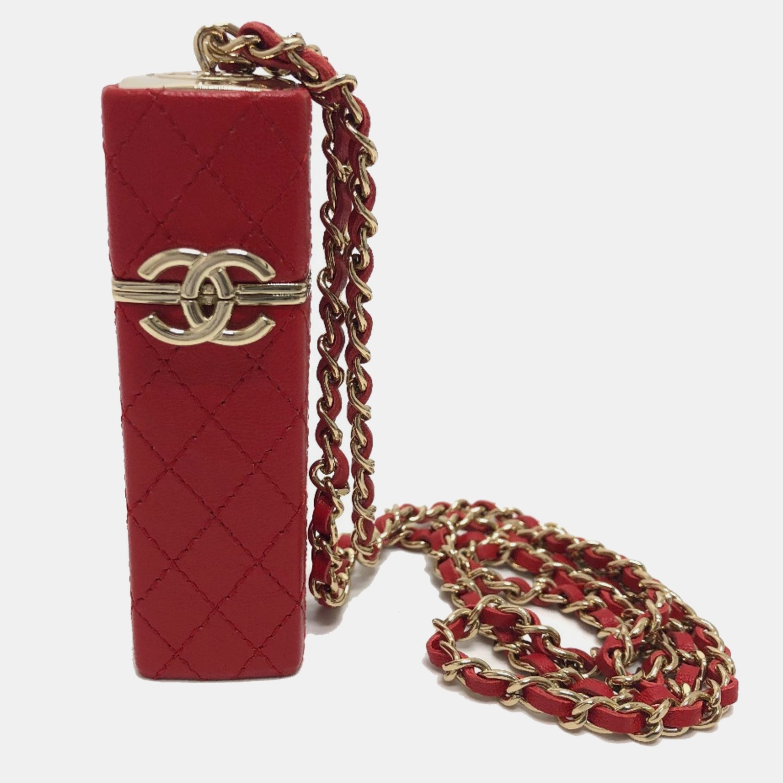 Chanel Red Cc Mark Chain Shoulder Bag