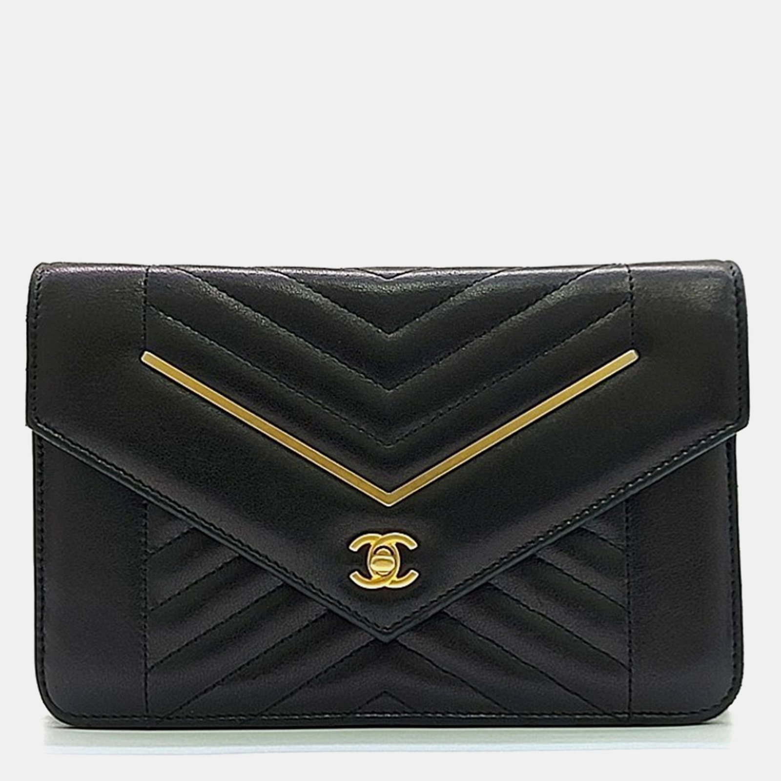 Chanel WOC Vintage Chevron Mini Crossbody Bag