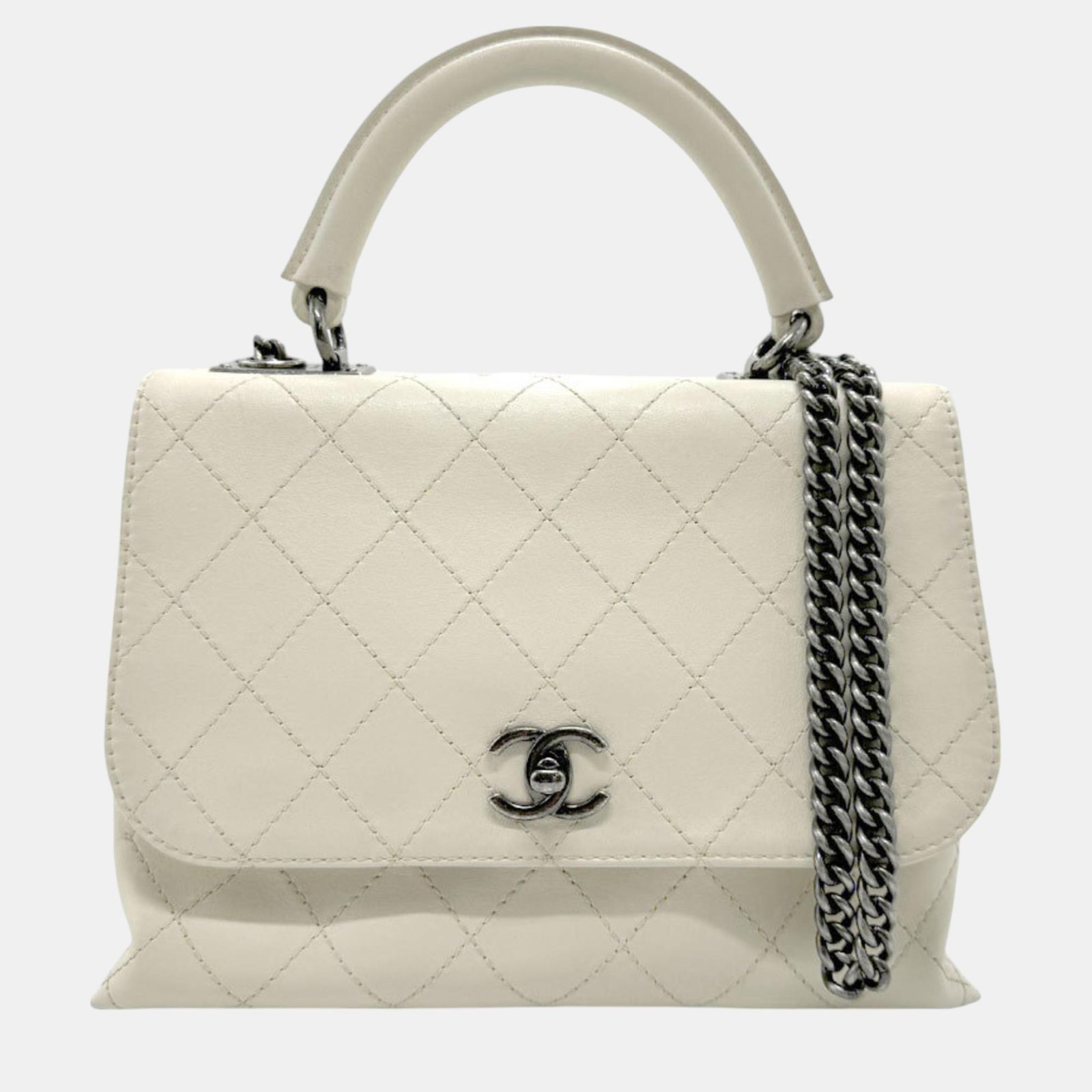 Chanel Ivory Leather Handbag