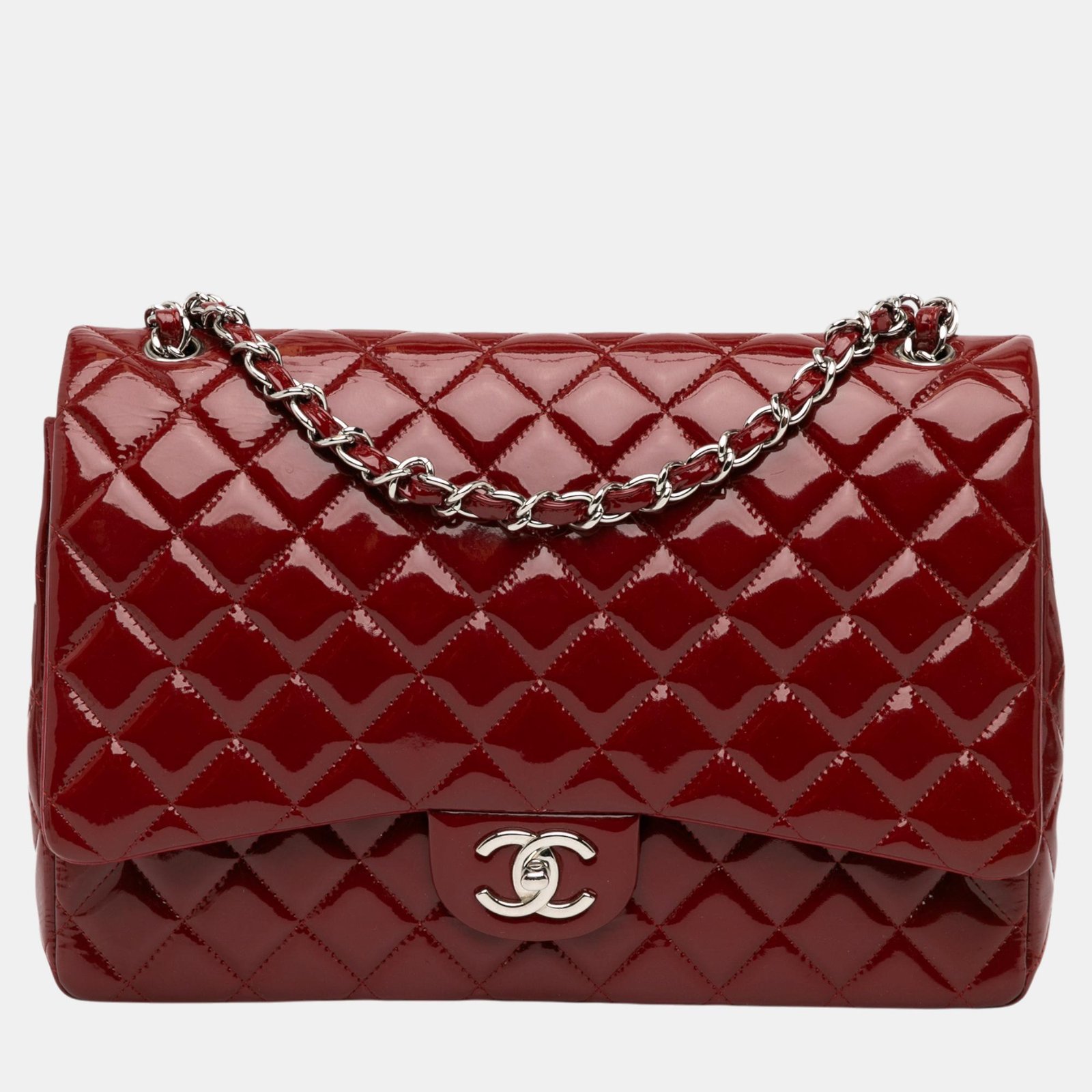 Chanel Maxi Classic Patent Double Flap