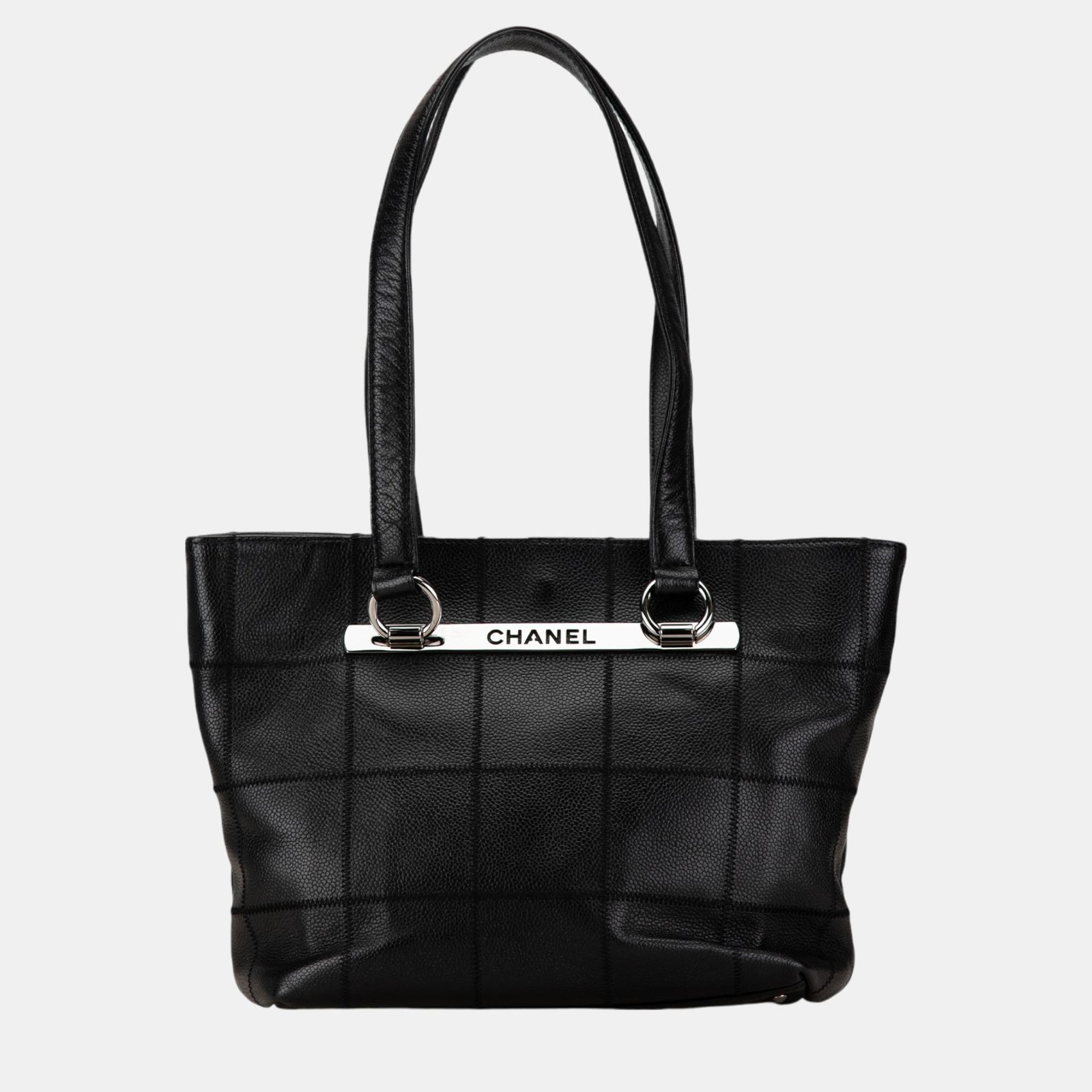 Chanel Black Caviar Choco Bar Tote
