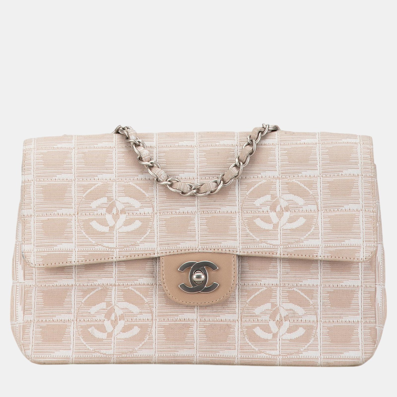 Chanel Beige/Brown Medium New Travel Line Single Flap