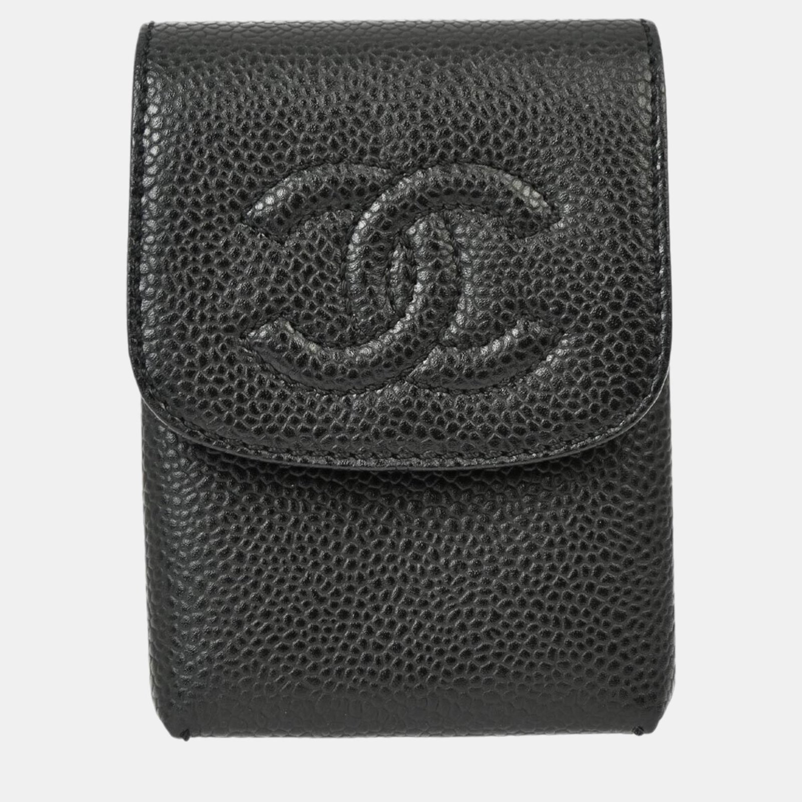 Chanel Black Calfskin Cigarette Small Case