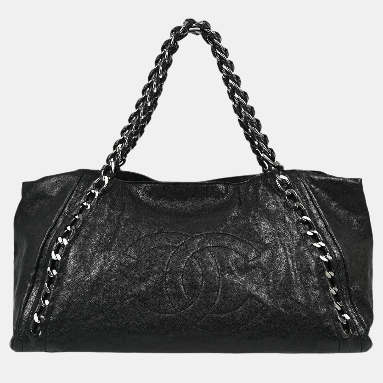 Chanel Black Calfskin Luxury Tote Bag