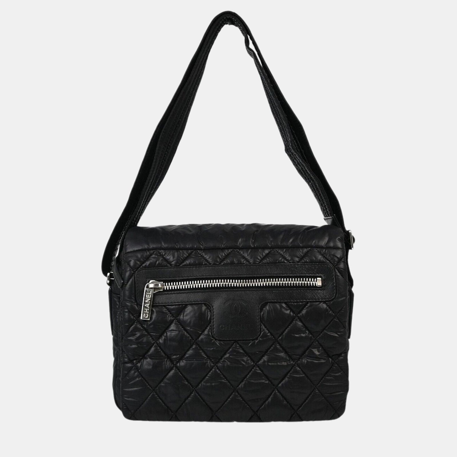 Chanel Black Nylon Coco Cocoon Shoulder Bag