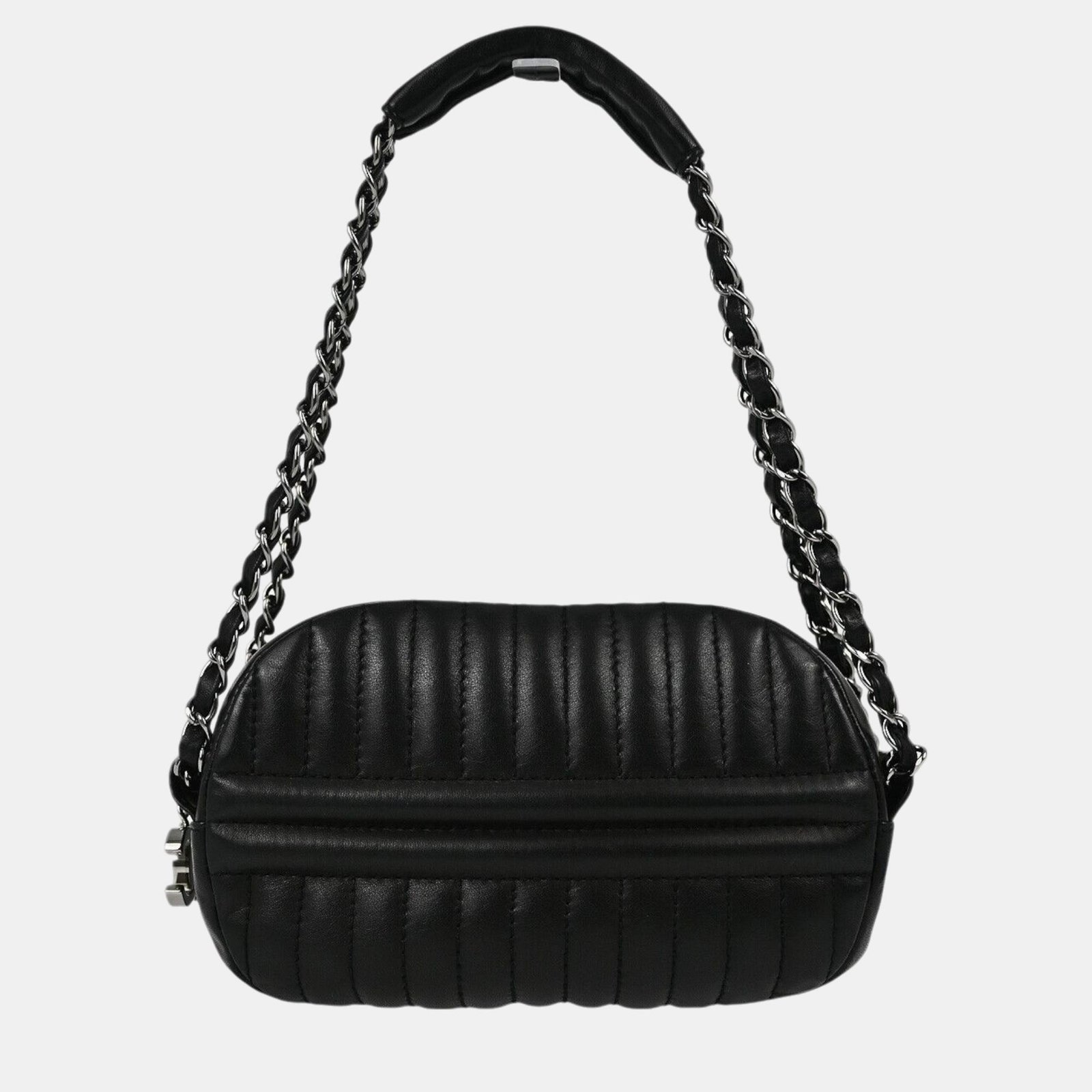 Chanel Black Lambskin Mademoiselle Chain Handbag