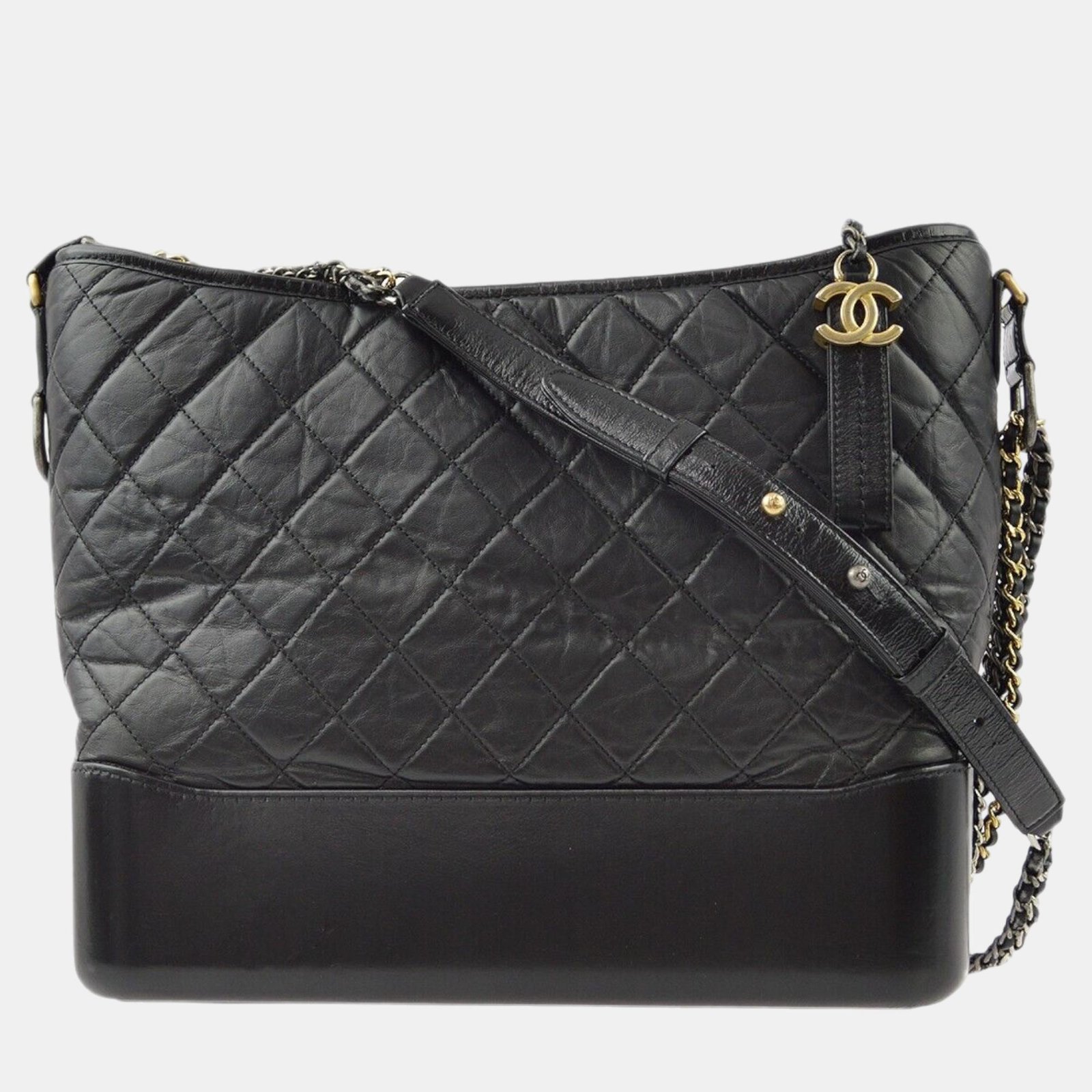 Chanel Black Calfskin Large Gabrielle Shoulder Bag