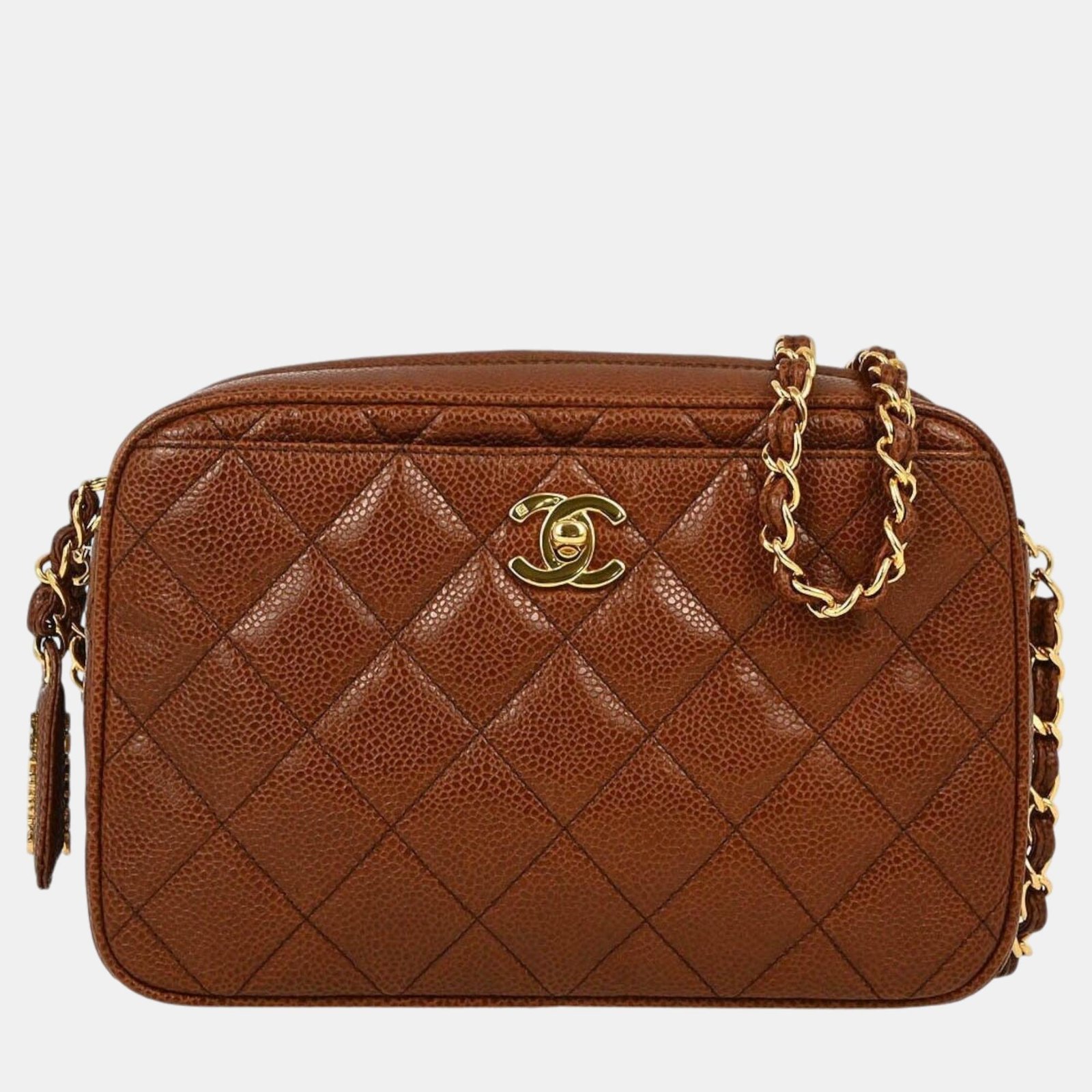 Chanel Brown Calfskin Small Camera Bag