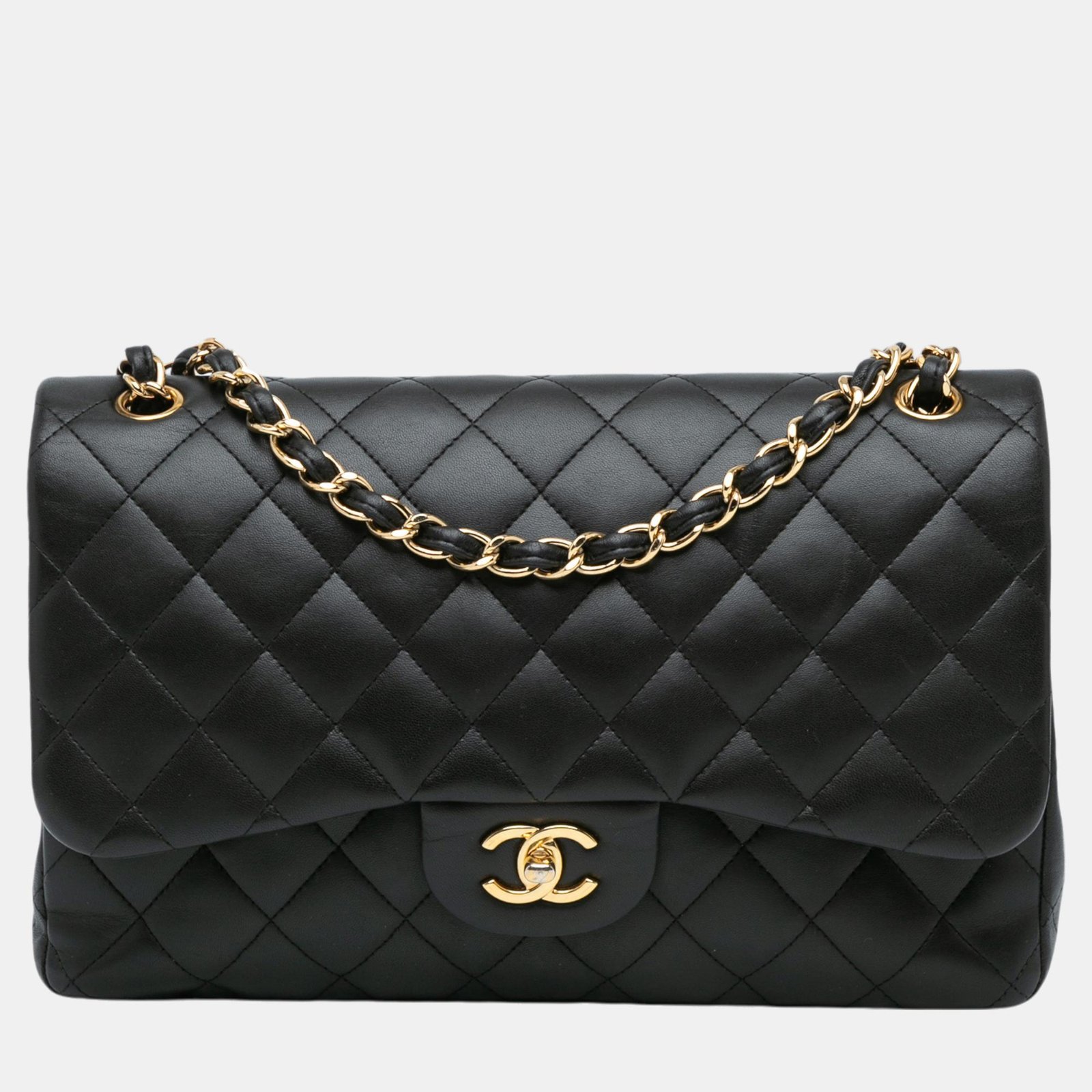 Chanel Black Jumbo Classic Lambskin Double Flap