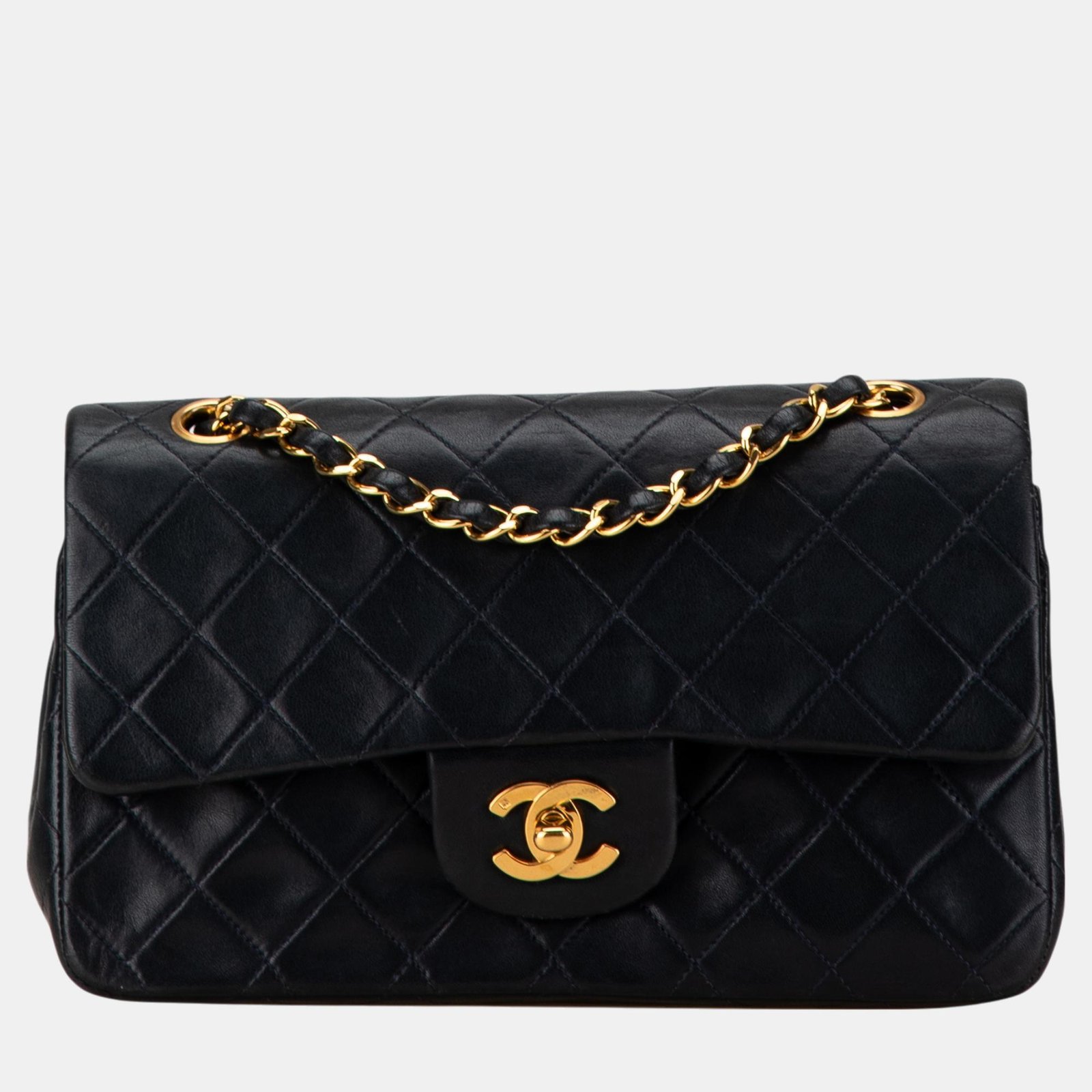 Chanel Black Small Classic Lambskin Double Flap