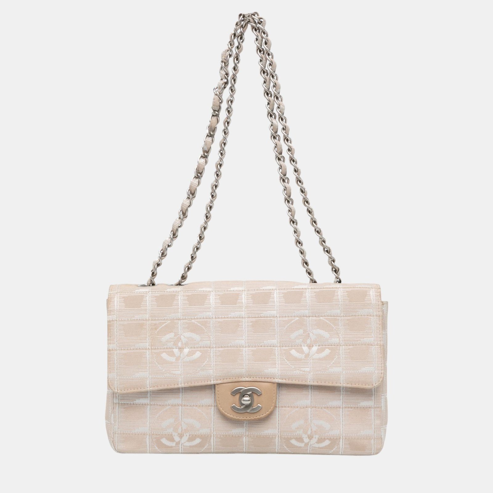 Chanel Beige/Brown Medium New Travel Line Single Flap