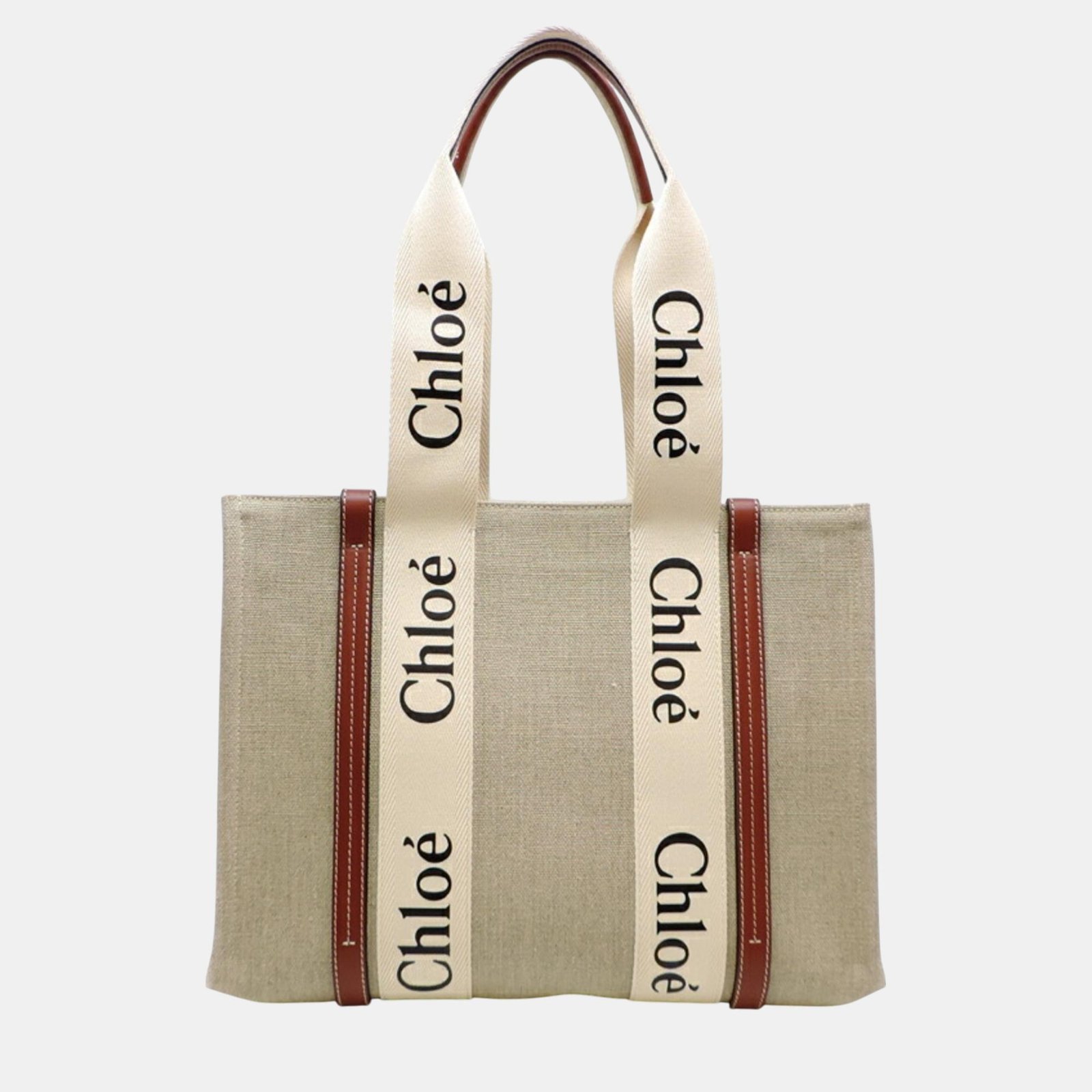 Chloe Linen Beige ody Medium Tote Bag