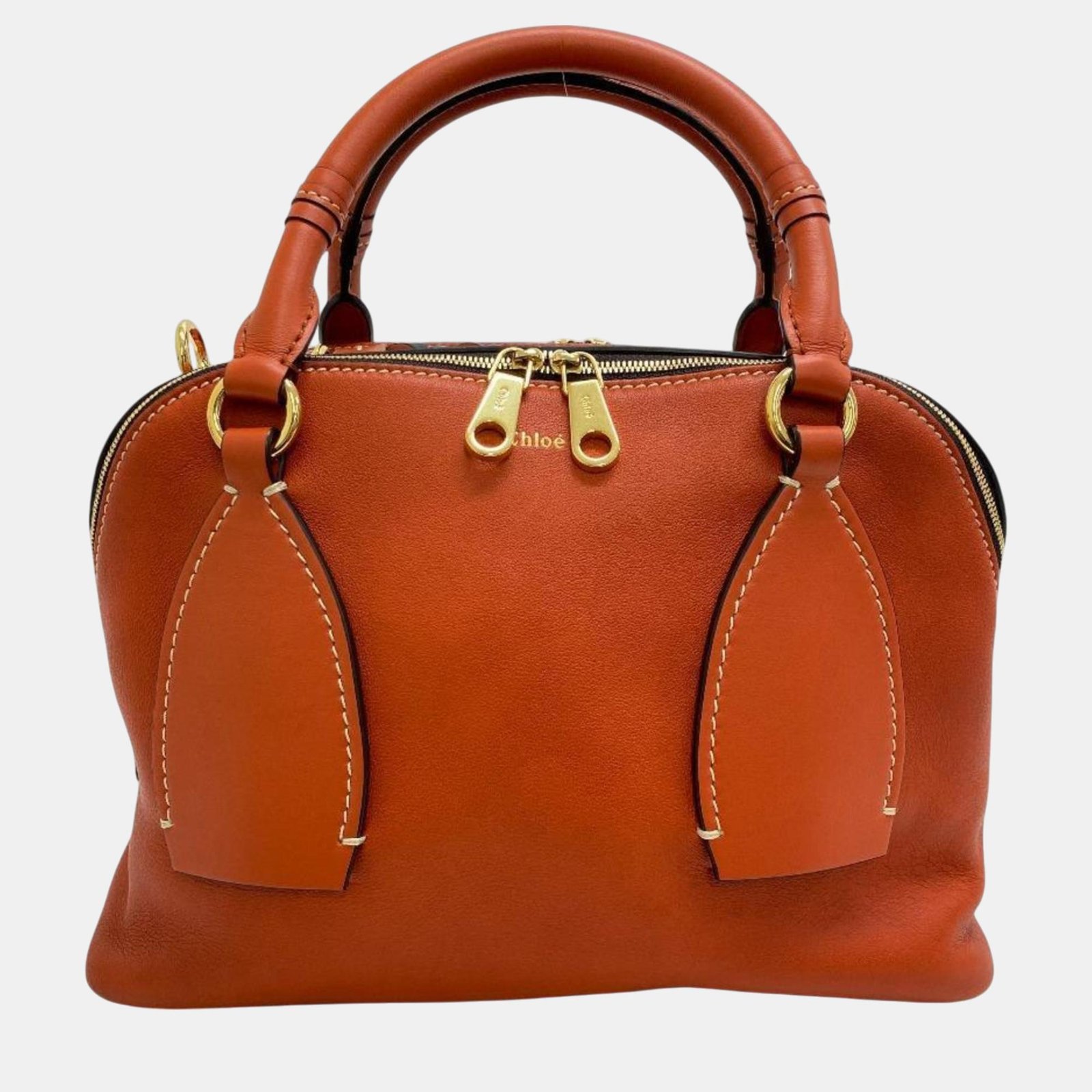 Chloe Orange Dahlia Handbag