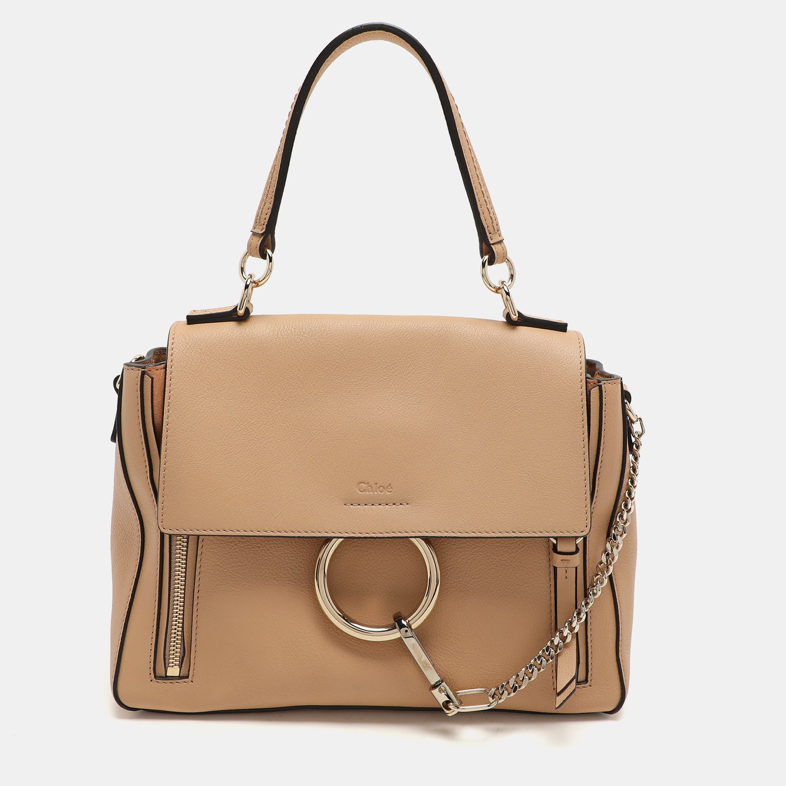Chloe Beige Leather Small Faye Day Top Handle Bag