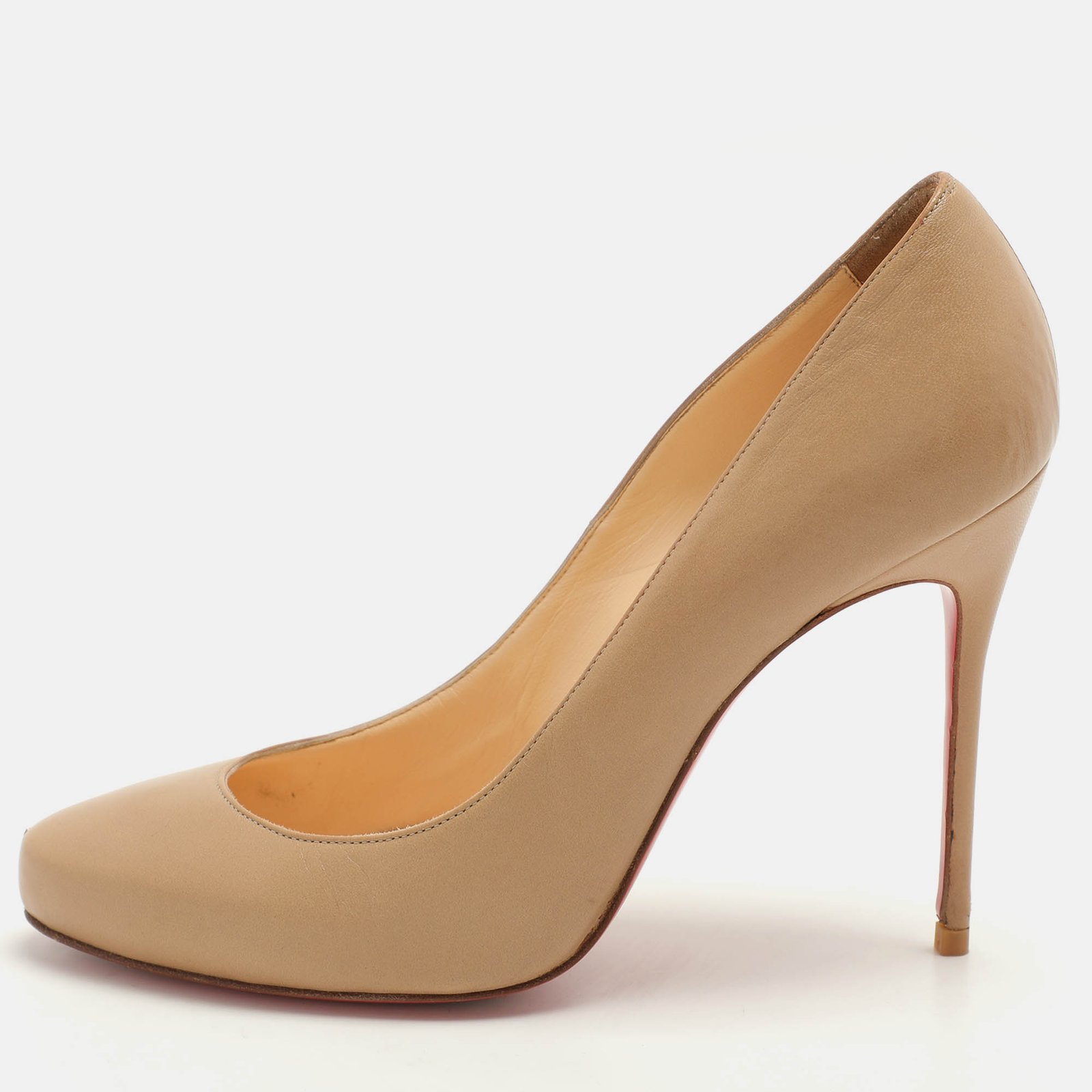 Christian Louboutin Beige Leather Simple Pumps Size 39