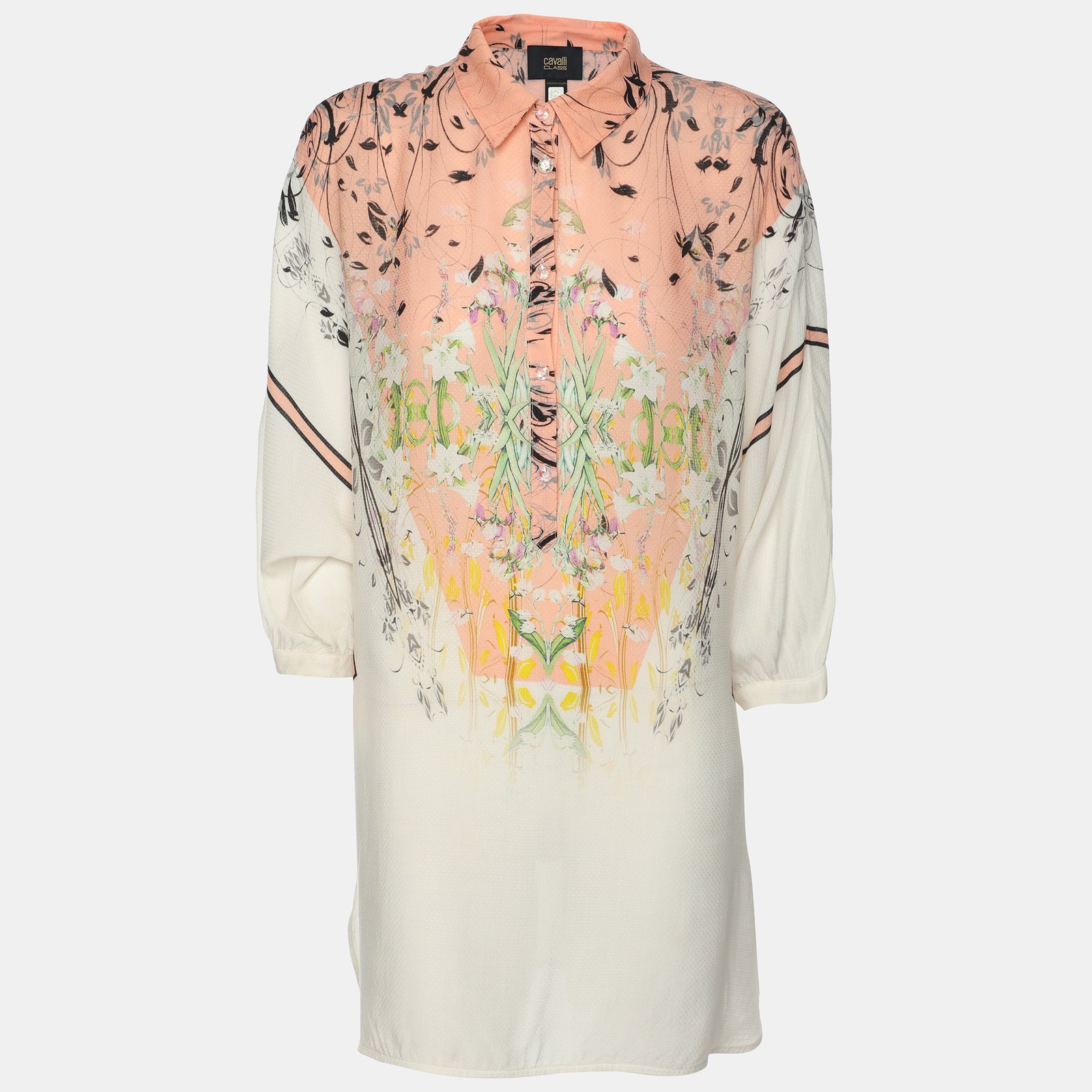 Class by Roberto Cavalli Multicolor Vicose Tunic Blouse L