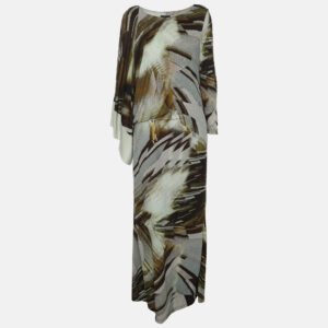 Class by Roberto Cavalli Green Viscose Maxi Dress L