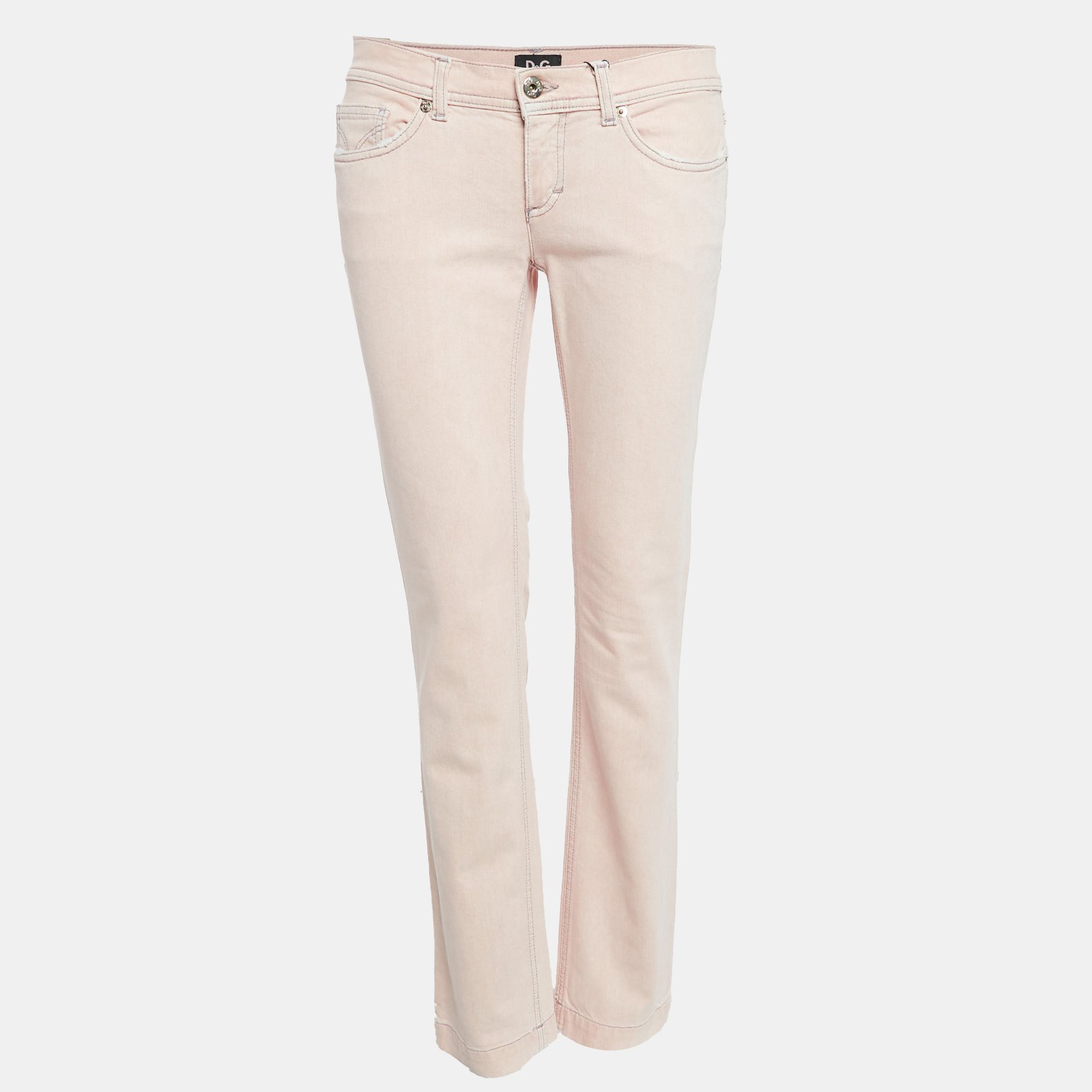D&G Pink Denim Low Waist Straight Leg Jeans M Waist 30"