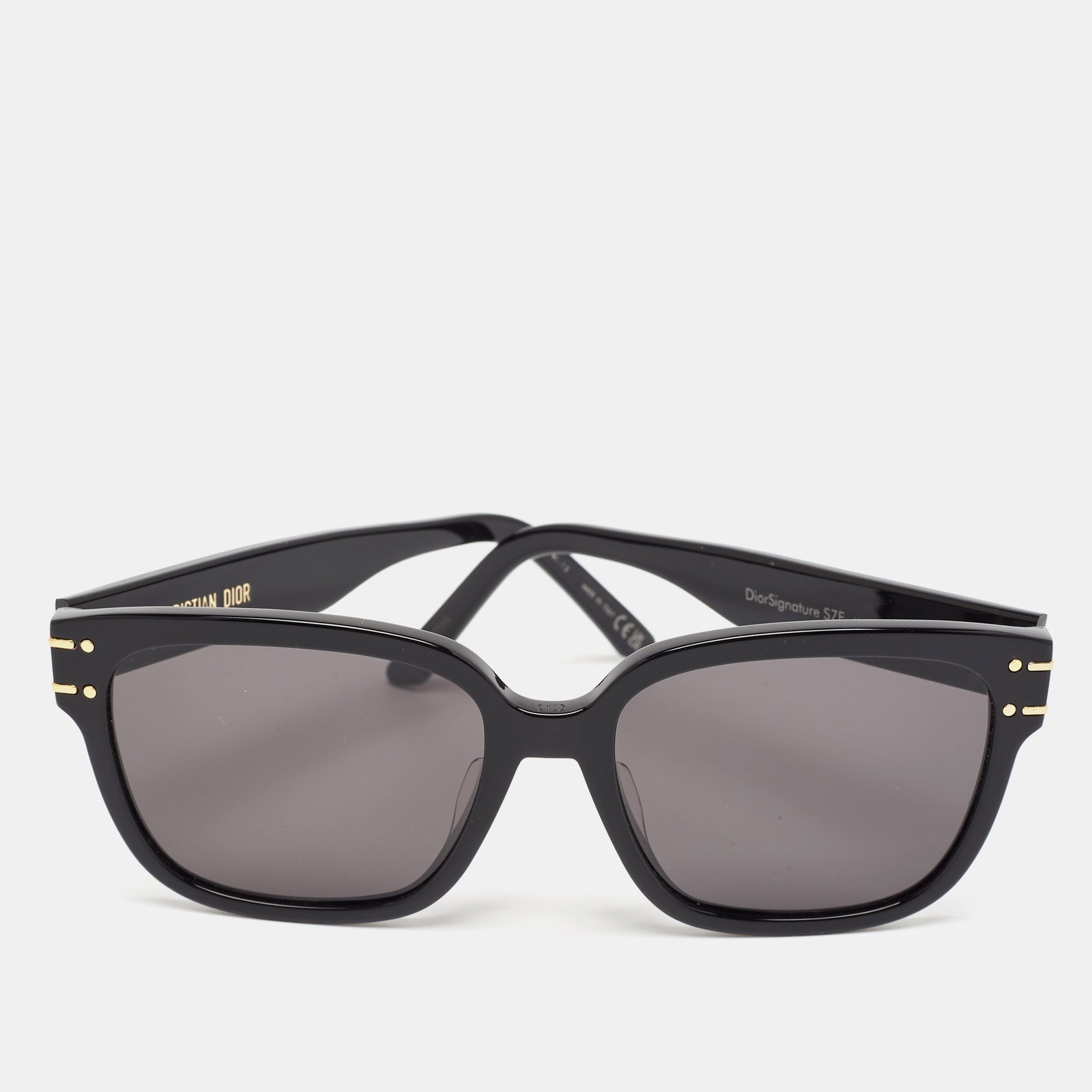 Dior Black Acetate DiorSignature Square Sunglasses