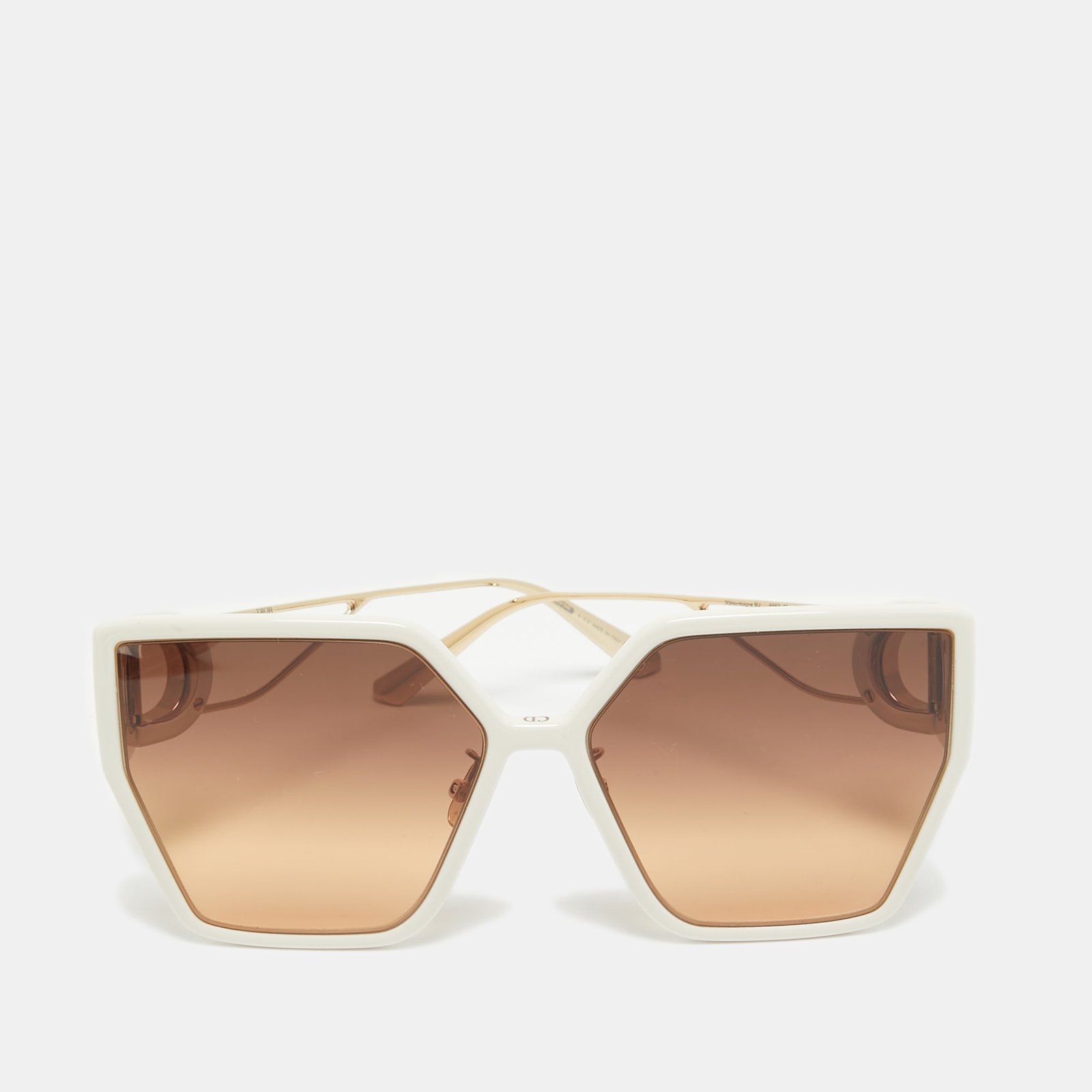Dior White/Brown Gradient 30 Montaigne BU Oversized Sunglasses