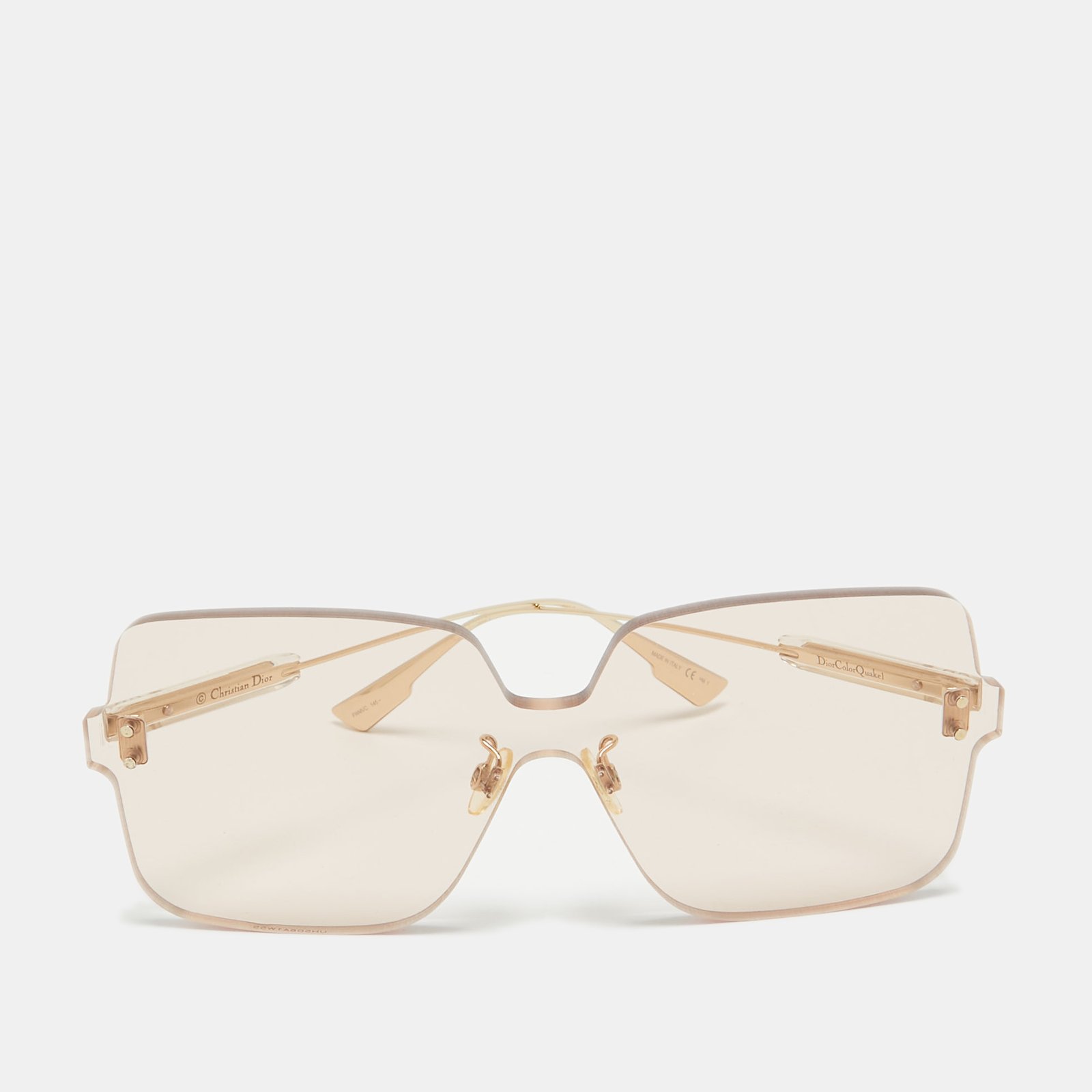 Dior Light Peach/Gold ColorQuake1 Oversized Sunglasses