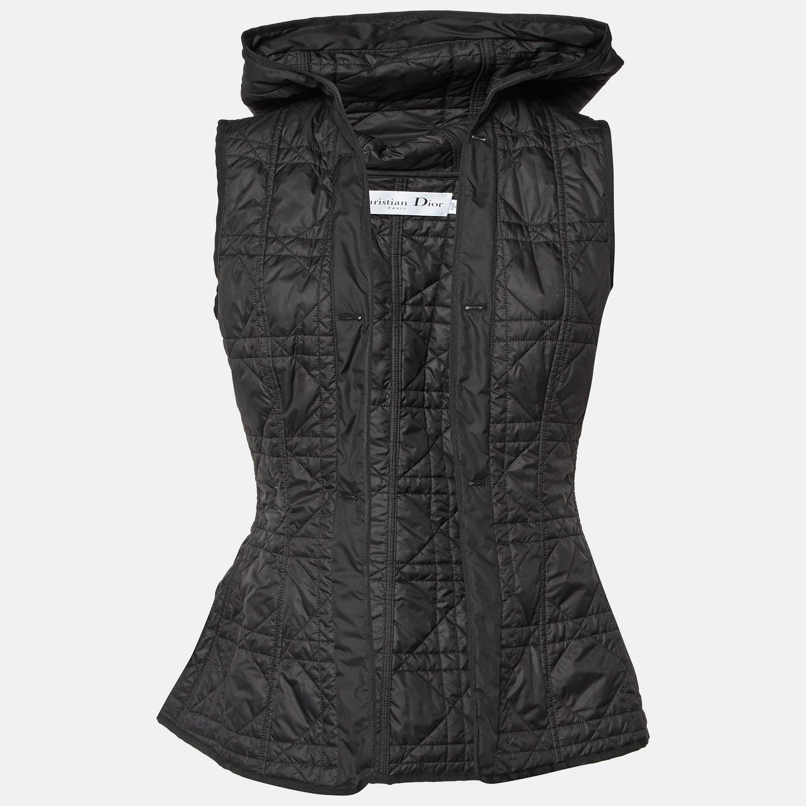 Dior Black Synthetic Hooded Gilet L