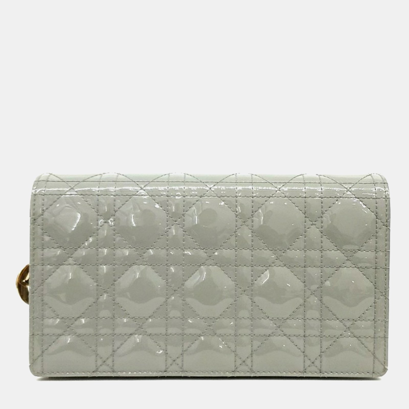 Christian Dior Patent Cannage Chain Crossbody Bag