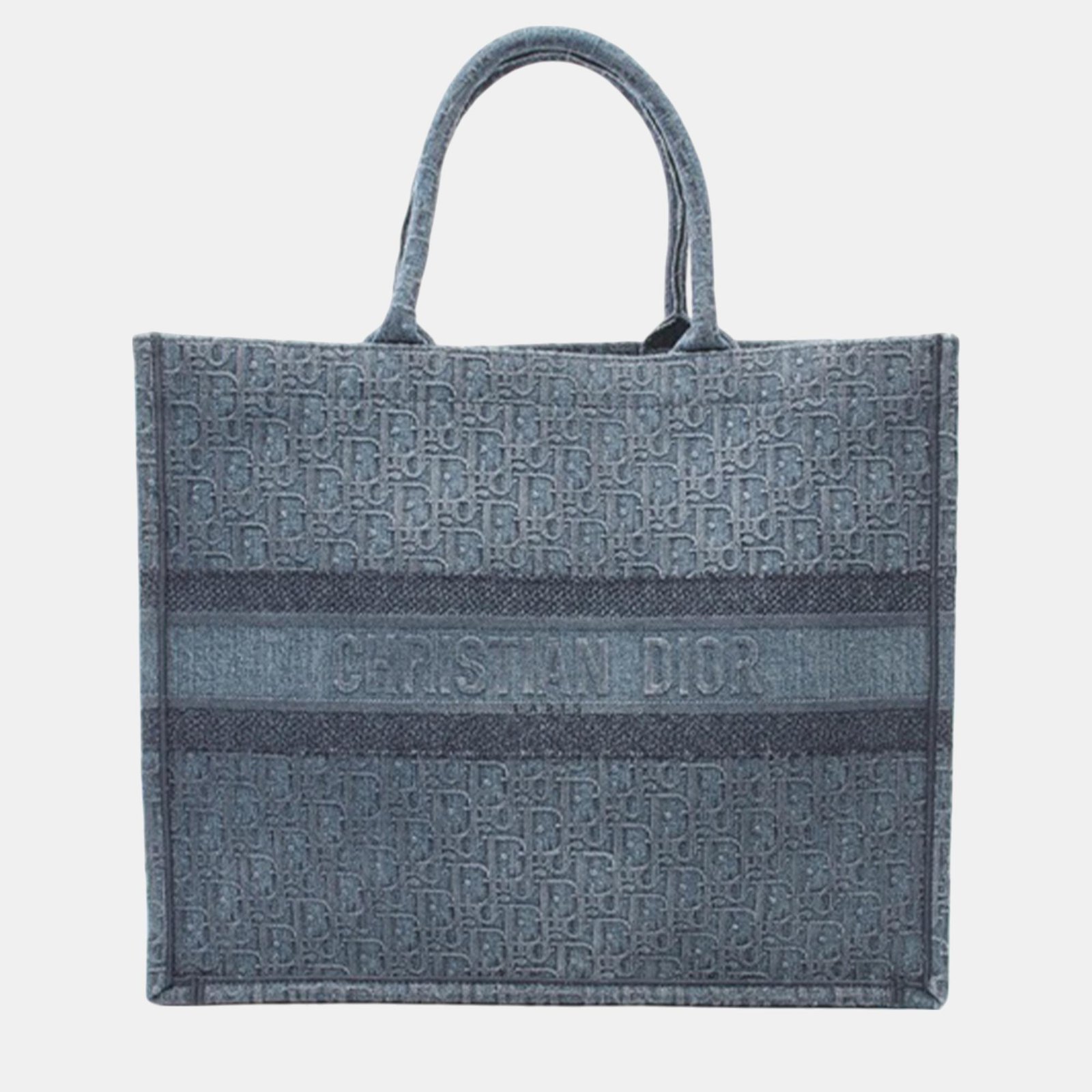 Dior Large Oblique Denim Book Tote