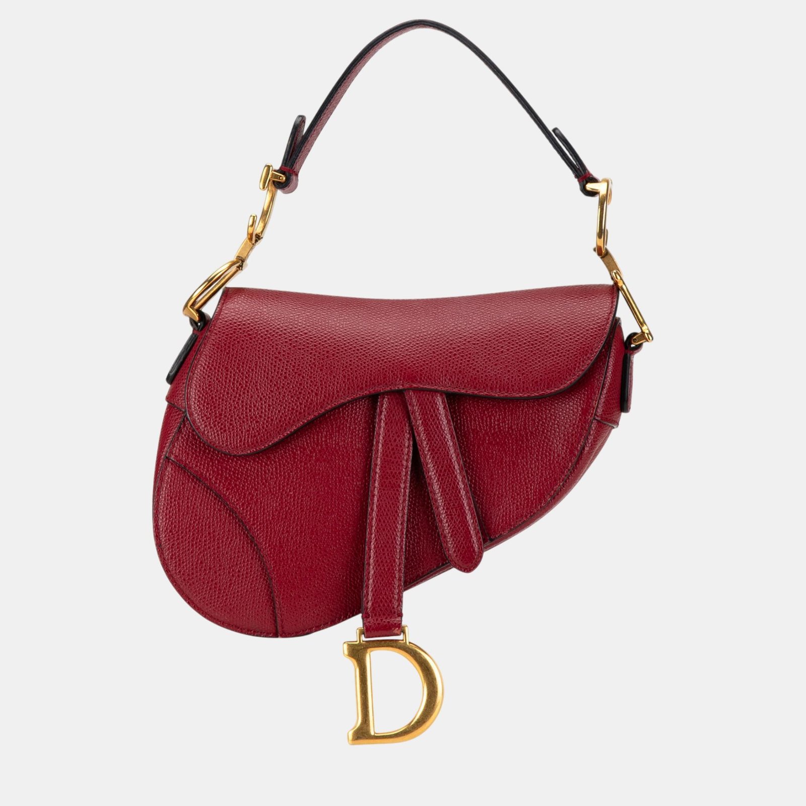 Dior Red Mini Leather Saddle